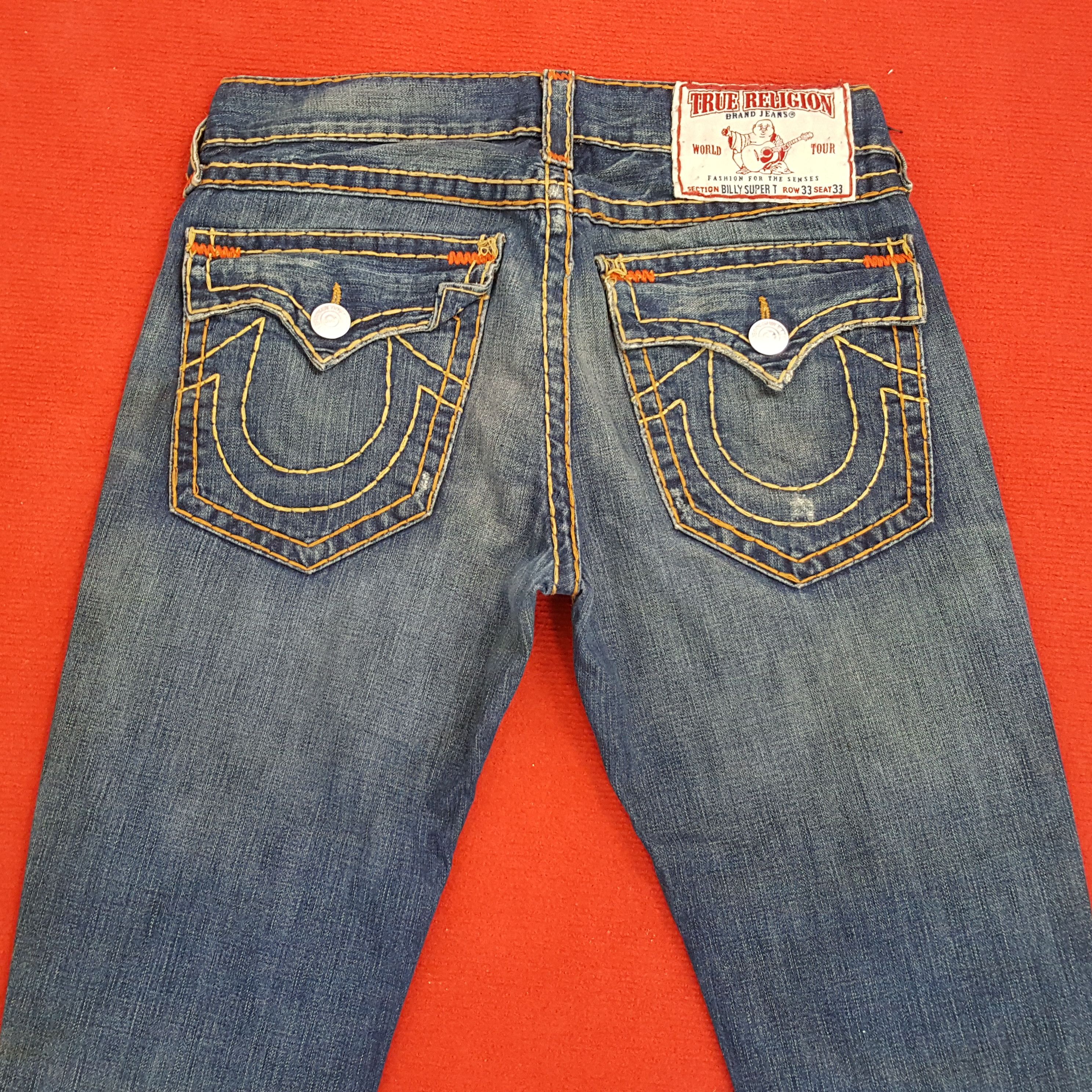 True Religion × Vintage True Religion Billy Super T Fashion Style Jeans Size US 35 - 2 Thumbnail