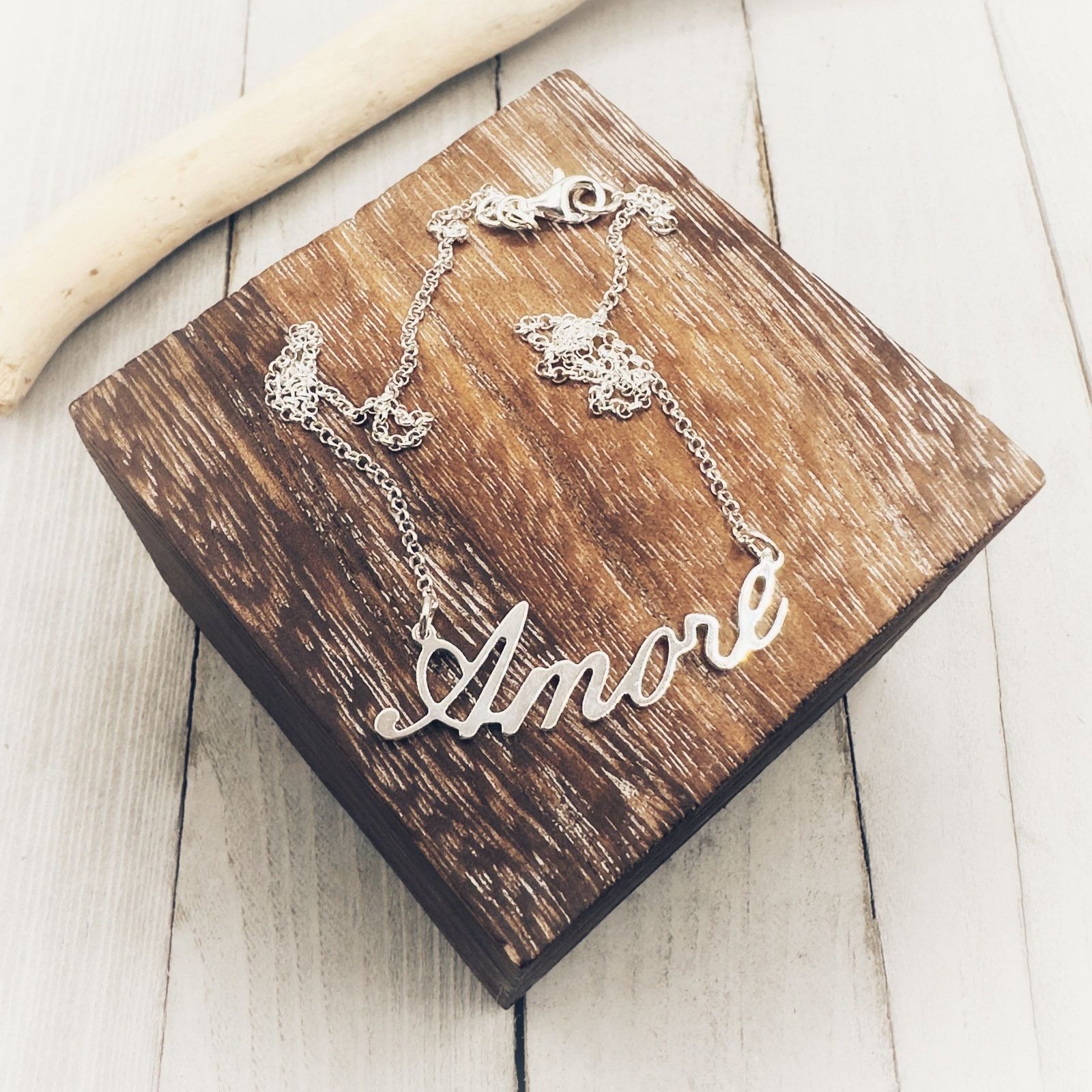 The Unbranded Brand Amore Sterling Silver Necklace Size ONE SIZE - 1 Thumbnail