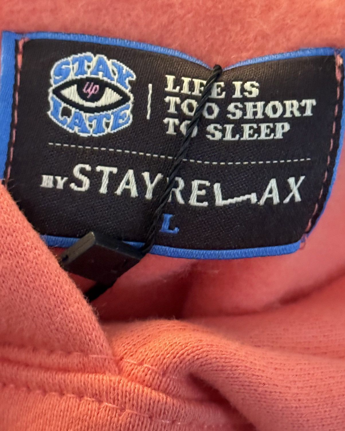 Snowday Coral / Orange / Pink - New Hoodie Large “Stay Relax” Size US L / EU 52-54 / 3 - 5 Thumbnail