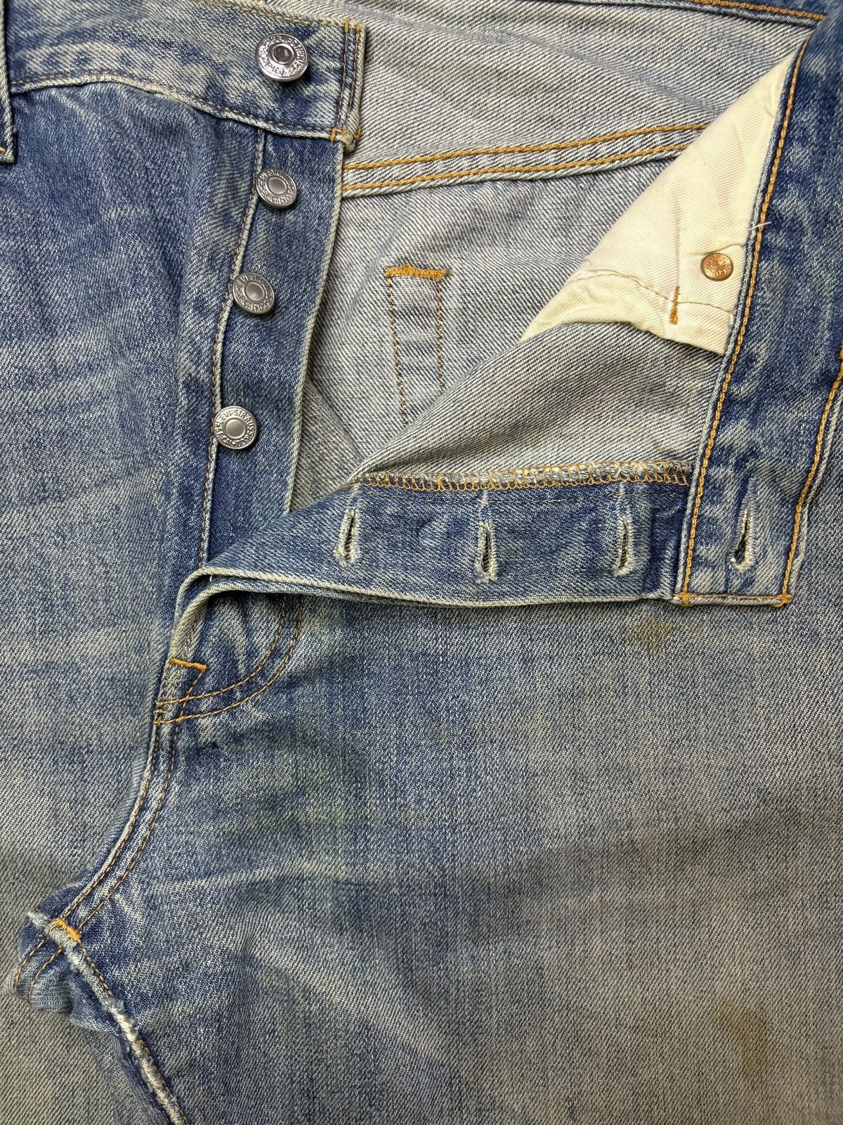 Levi's Vintage 90s Levis 501 Mud Wash Distressed Baggy Jeans Size US 36 / EU 52 - 3 Thumbnail
