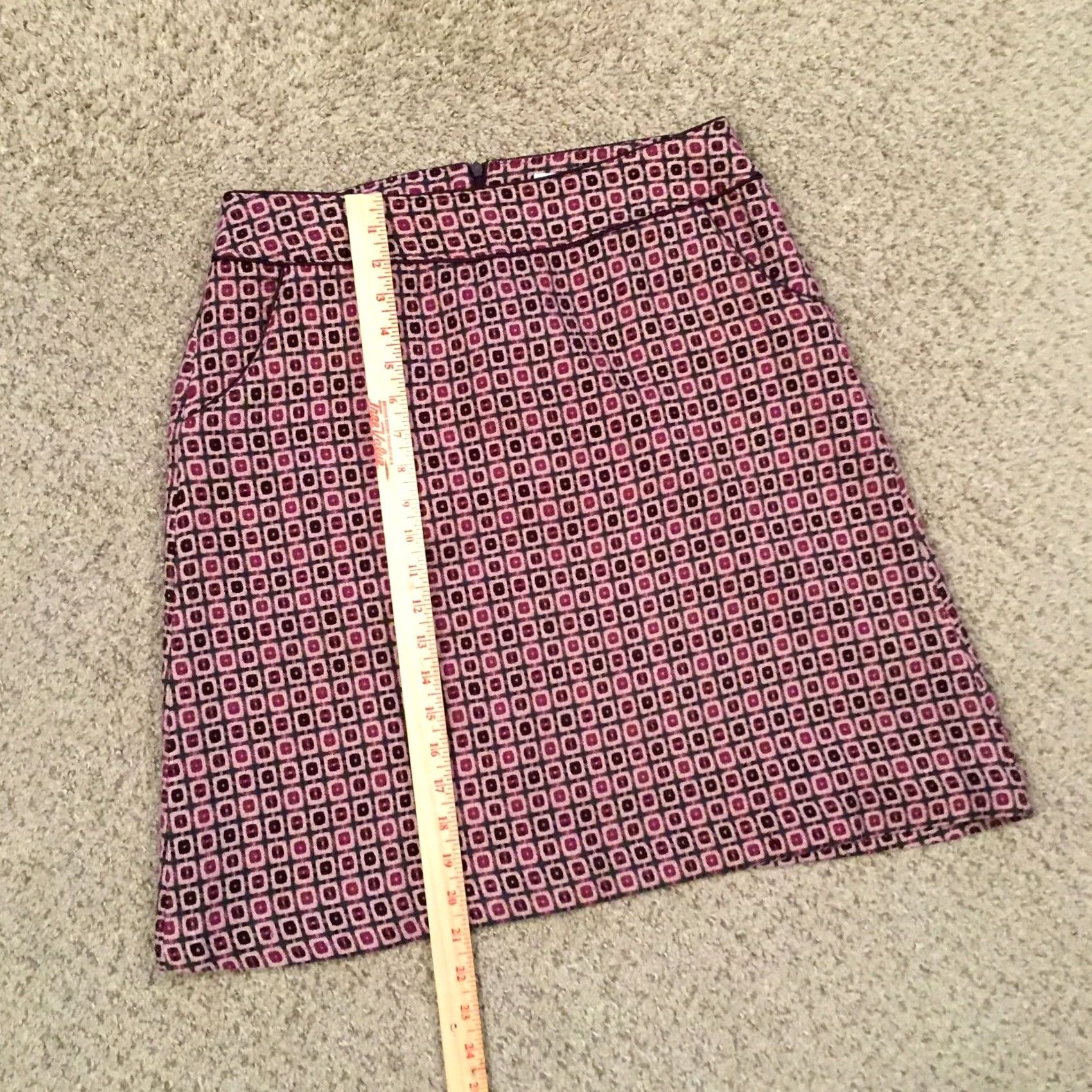 Worthington Worthington Skirt Pink Geometric Knee Length Lined A-Line 10 Women Size 32" / US 10 / IT 46 - 5 Thumbnail