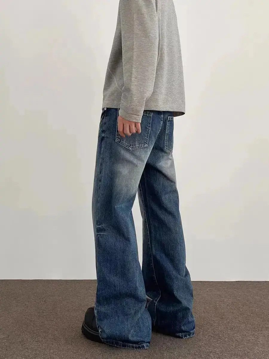 Japanese Brand High street style washed and distressed micro flared jeans Size US 32 / EU 48 - 4 Thumbnail