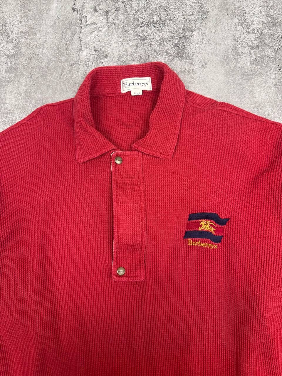 Other Burberrys Vintage Red Sweatshirt Polo Men's Size L Size US L / EU 52-54 / 3 - 2 Thumbnail