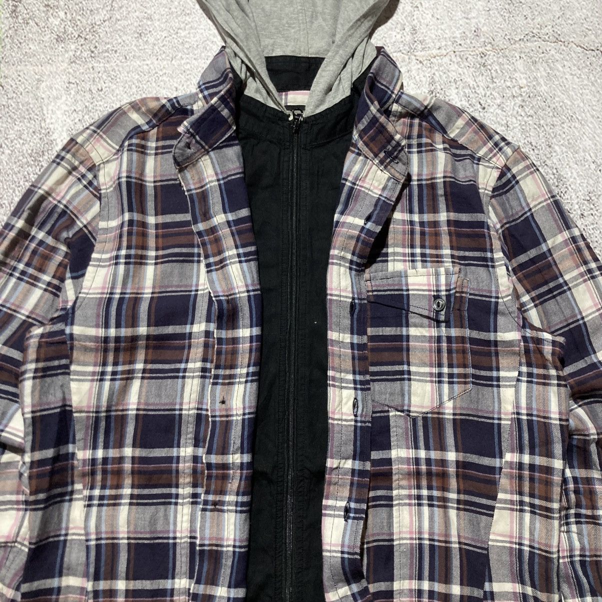 PPFM 2000s PPFM Double Layer Flanel Plaid Hoodie Lgb Punk Style Size US M / EU 48-50 / 2 - 13 Thumbnail