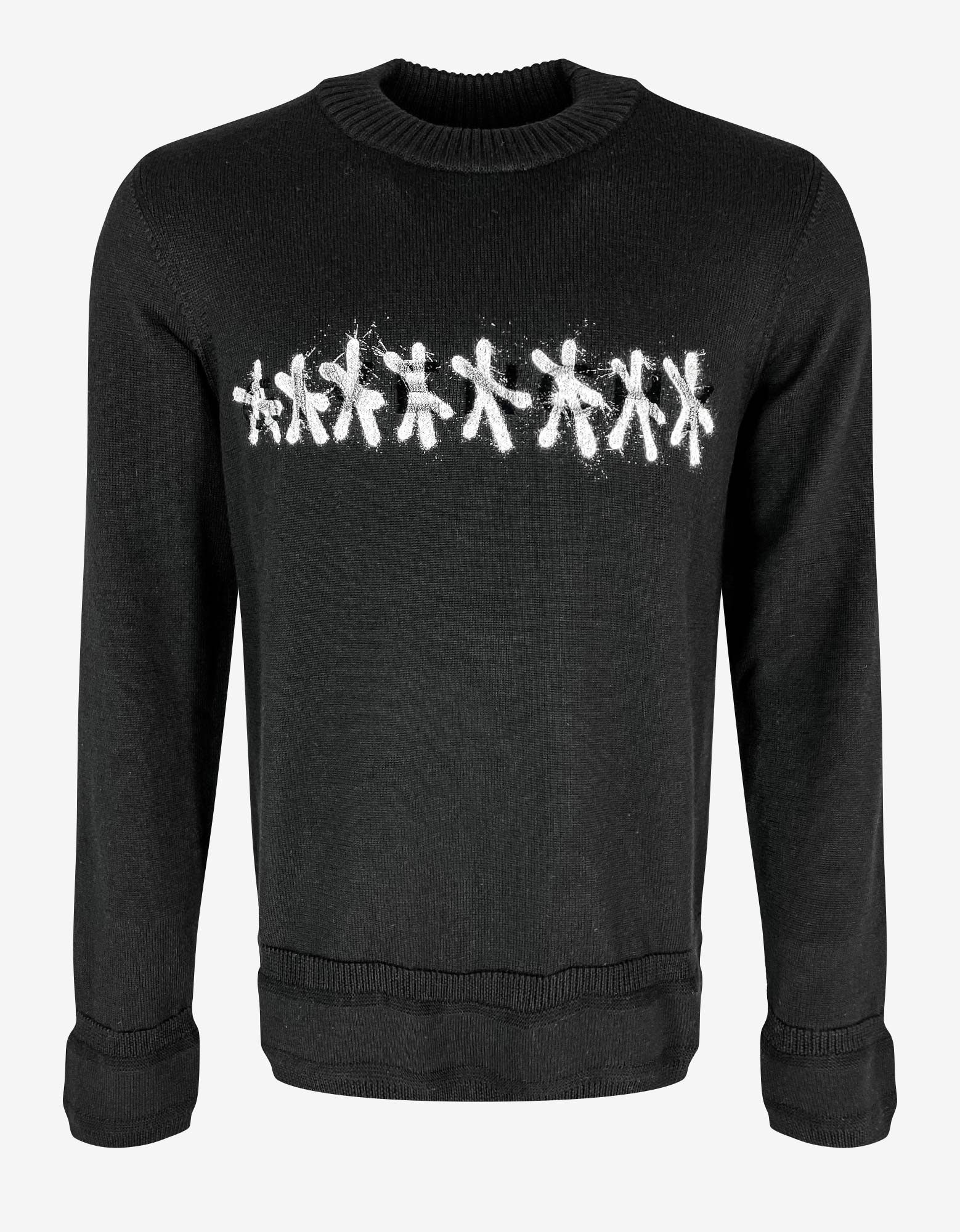 image of Givenchy Black Tag-Effect Logo Sweater, Men's (Size XL)