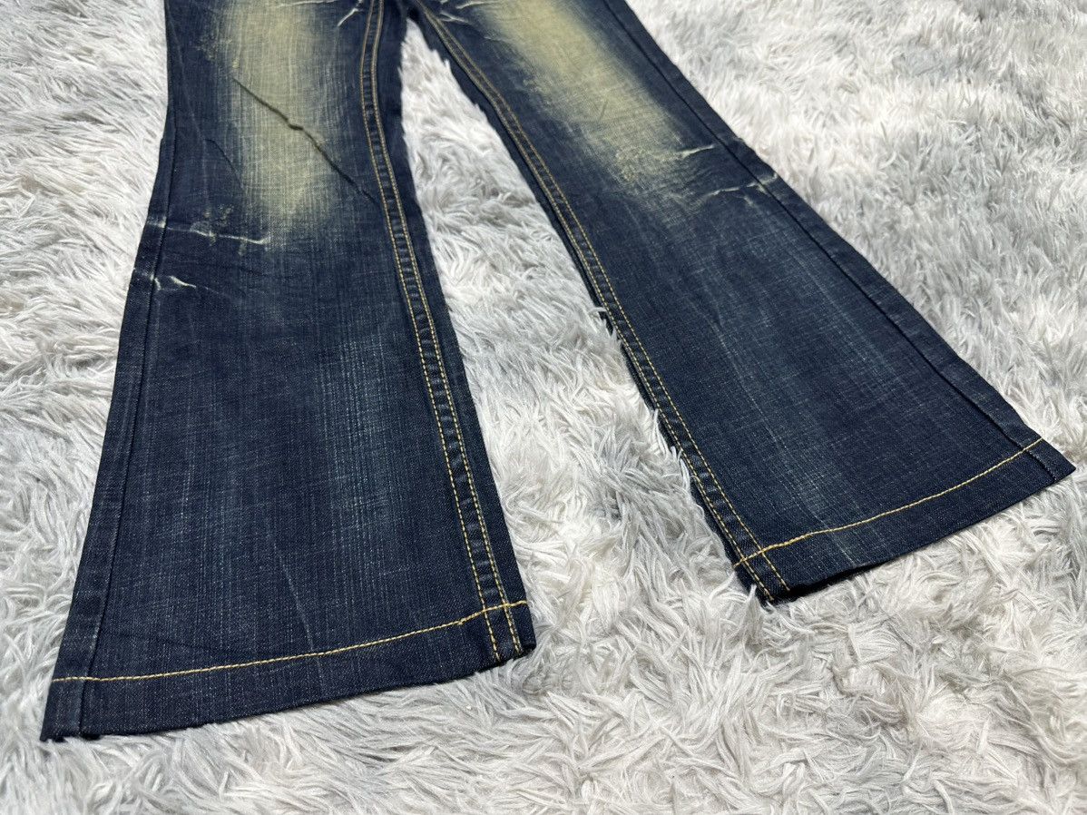 Tornado Mart 🔥Y2K Lolita Exotic Vintage Denim Flared Embroidered Floral Size US 29 - 9 Thumbnail