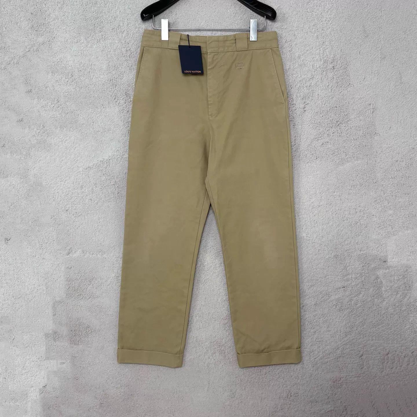 Louis Vuitton LV x Nigo Heart-embroidered Khaki Casual Suit Pants 40 Size US 40 / EU 56 - 1 Thumbnail