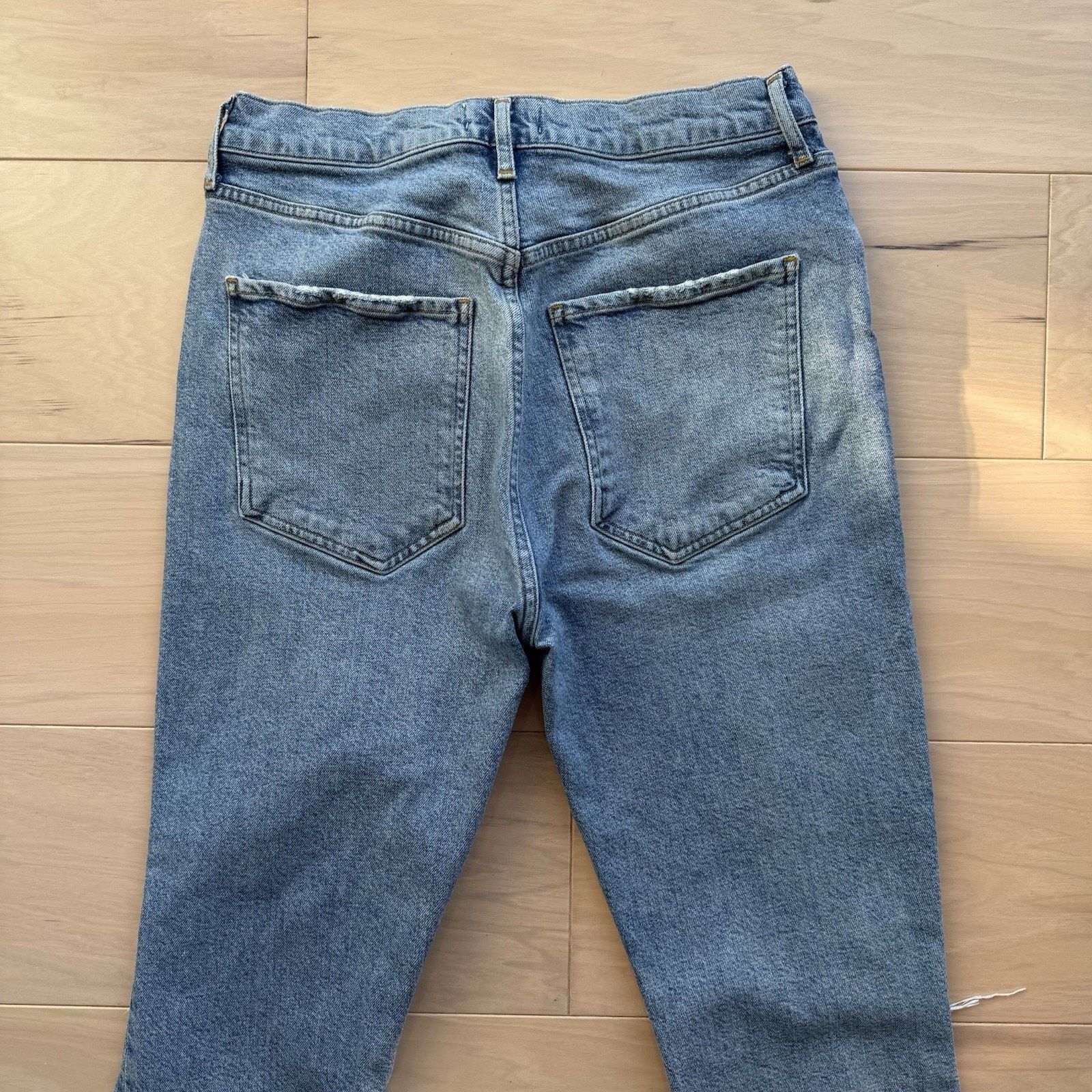 Agolde Agolde Riley Crop Jeans Women's 29 Blue High Rise Glam Size 29" - 7 Thumbnail