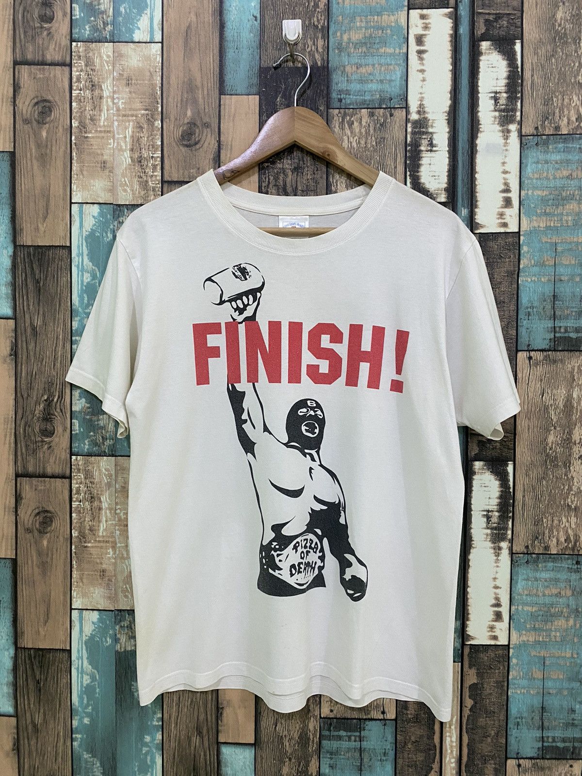 Band Tees × Vintage × WWF Vintage y2k Pizza of Death X Wrestling Size US M / EU 48-50 / 2 - 1 Thumbnail