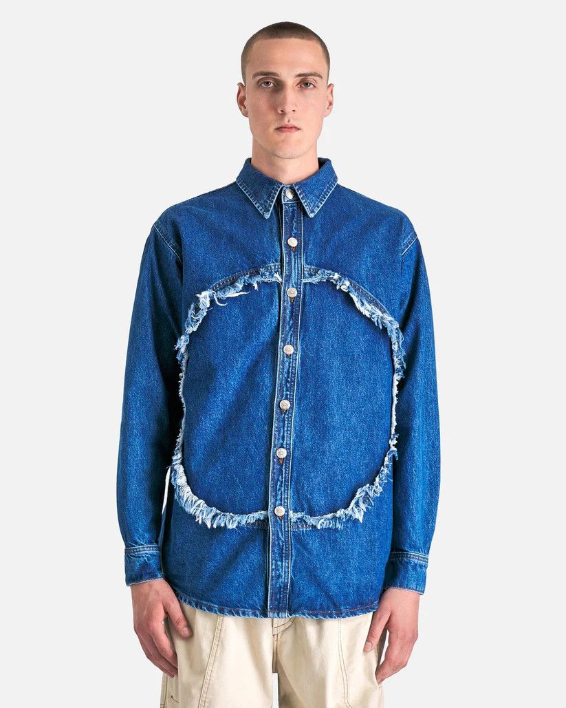 Edward Cuming o1s1v1r1oon0925 Circle Overshirt in Blue Size US S / EU 44-46 / 1 - 1 Thumbnail