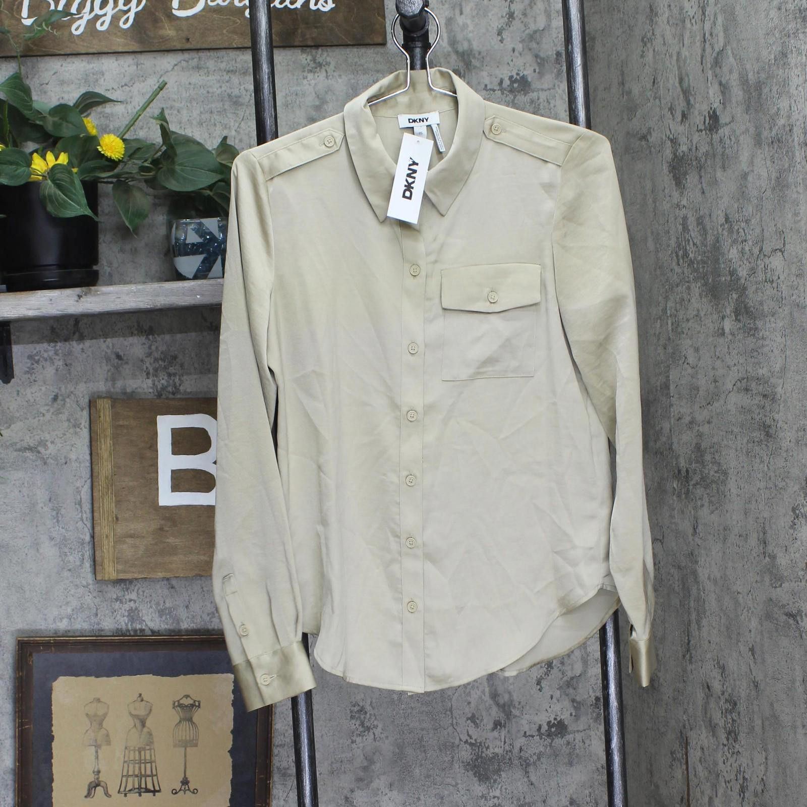 DKNY Nwt Dkny Point Collar Pocket Shirt Ug4tt666 Trench Brown Xs Size XS / US 0-2 / IT 36-38 - 1 Thumbnail