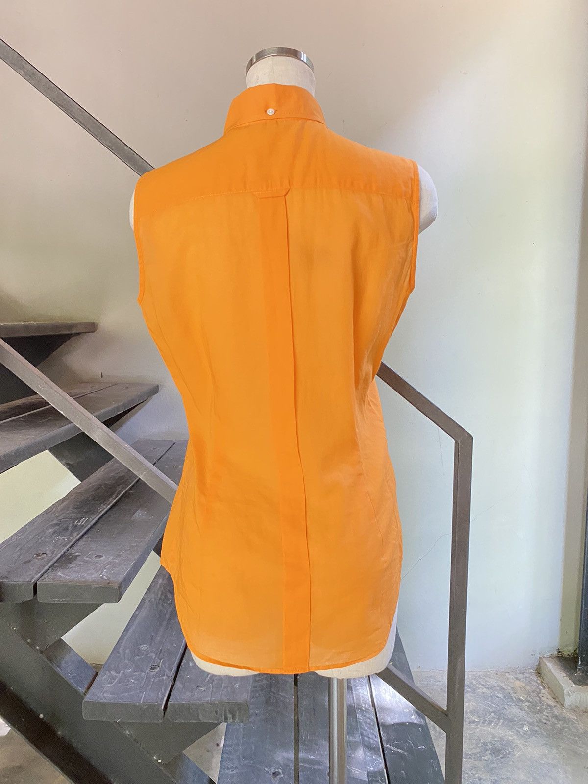 Paul Smith Paul Smith WOMEN Orange Sleeveless Button-up Shirt Size S / US 4 / IT 40 - 11 Thumbnail