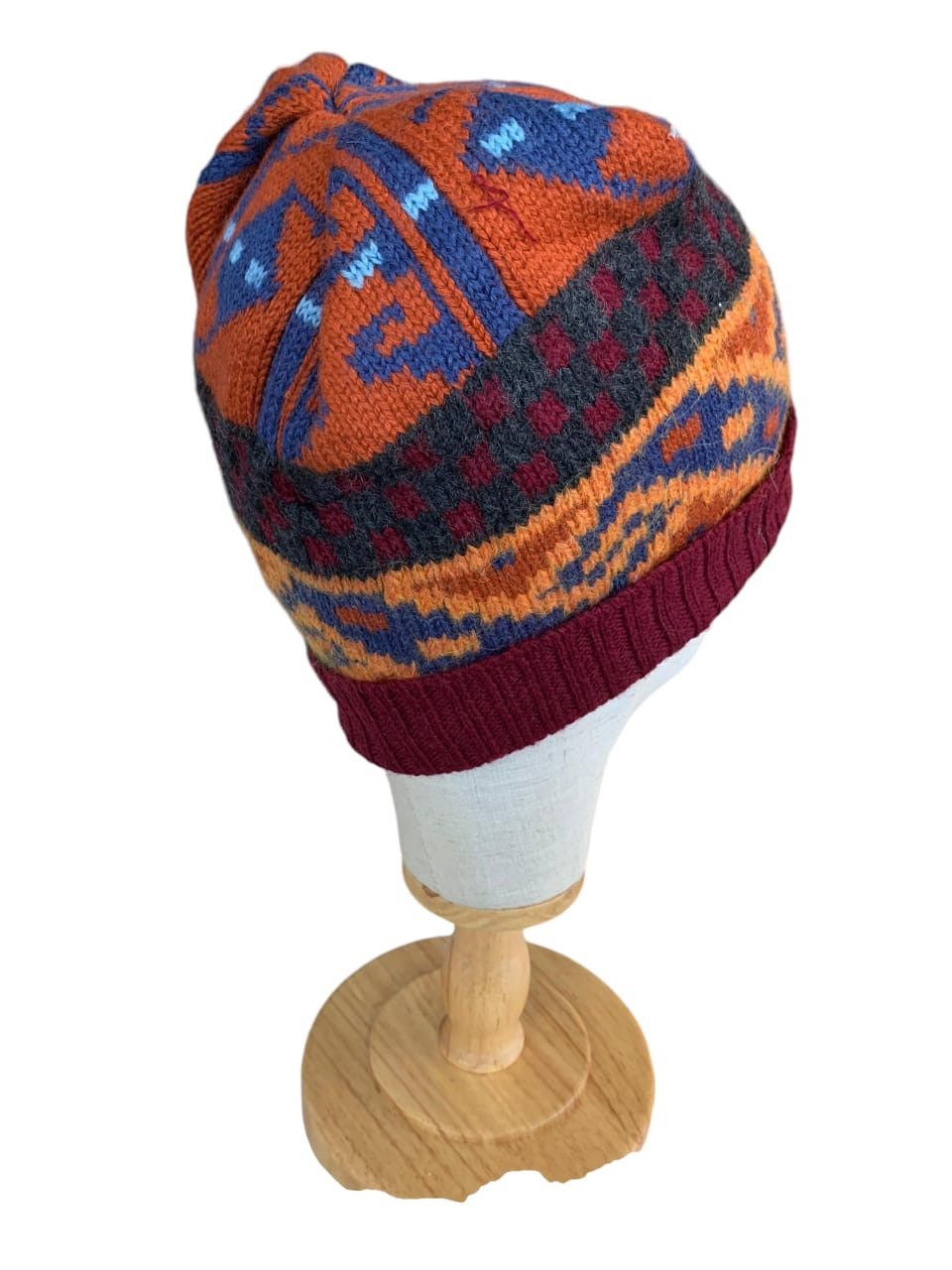 Japanese Brand HIPPIES STYLE 🌈 Multicolour knit Beanie Hat Size ONE SIZE - 5 Thumbnail