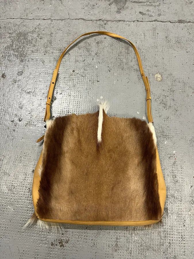 Dries Van Noten SS2015 Dries Van Noten Fur Beige Leather Shoulder Bag Size ONE SIZE - 8 Thumbnail