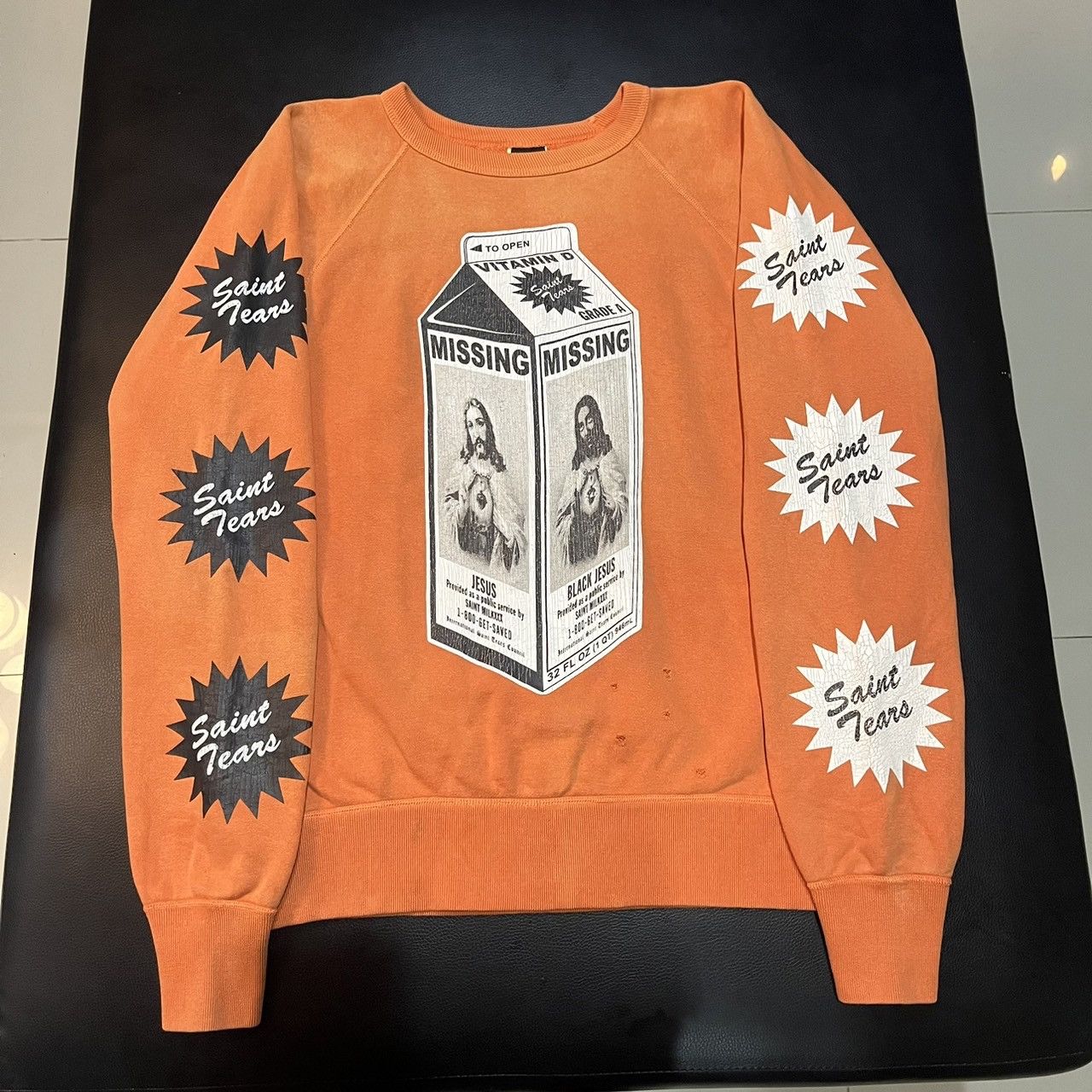 DENIM TEARS × Saint Michael Saint Michael x Denim Tears Milk Pack Sweatshirt - Orange Size US L / EU 52-54 / 3 - 3 Thumbnail