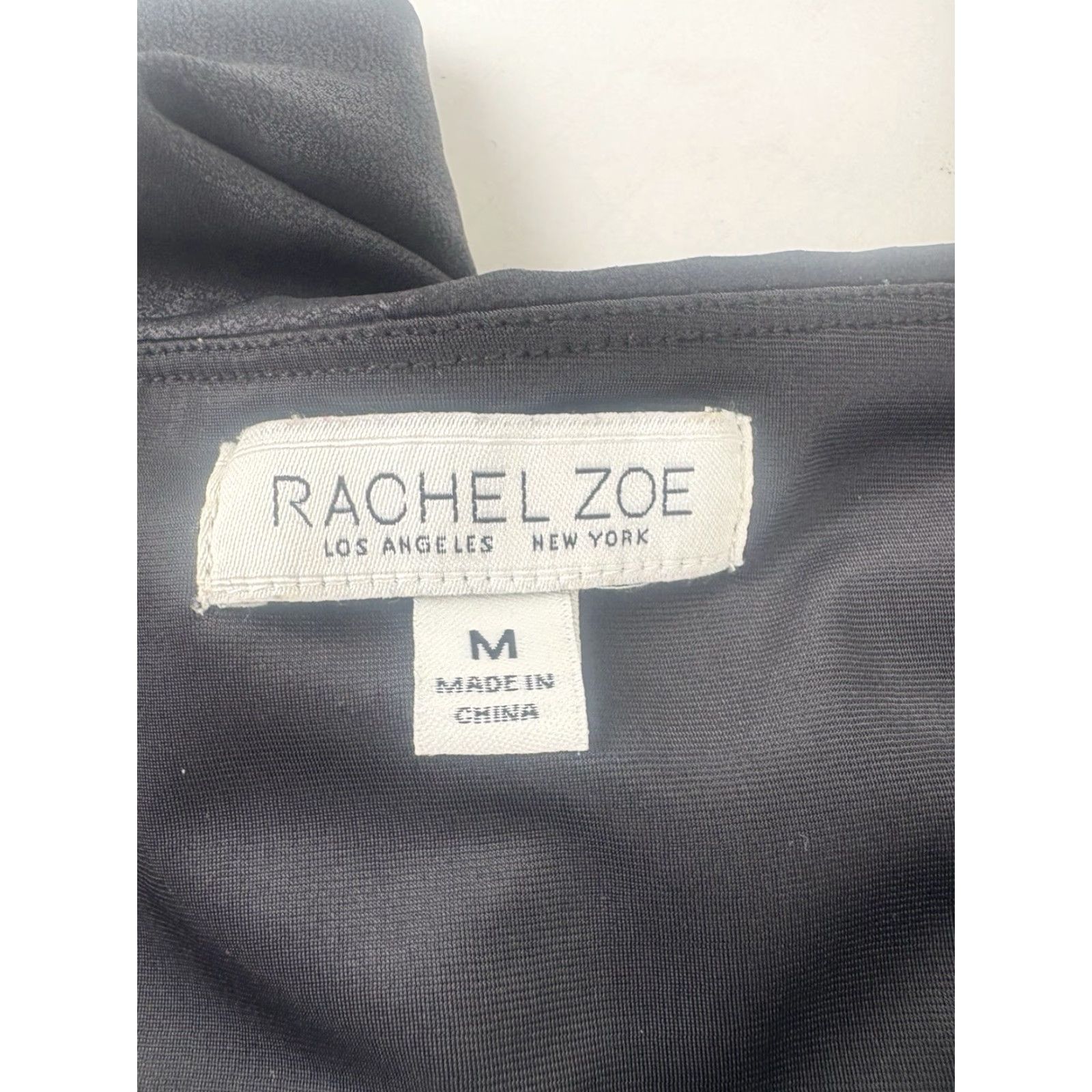 Rachel Zoe Rachel Zoe Women's Shiny Faux Leather Leggings Size M Black Casual Activewear Travel Workwear Size 32" / US 10 / IT 46 - 7 Thumbnail