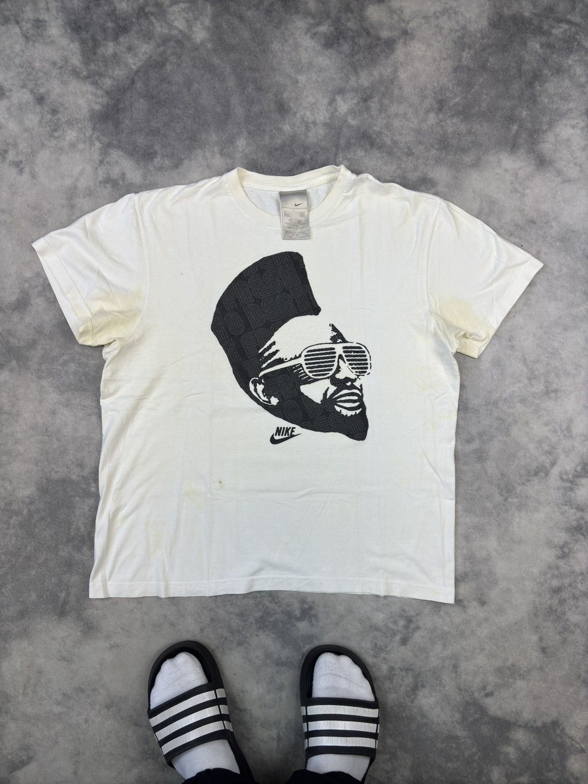 Nike × Vintage Vintage Nike photo face distressed t shirt tee y2k nba rap Size US L / EU 52-54 / 3 - 1 Thumbnail