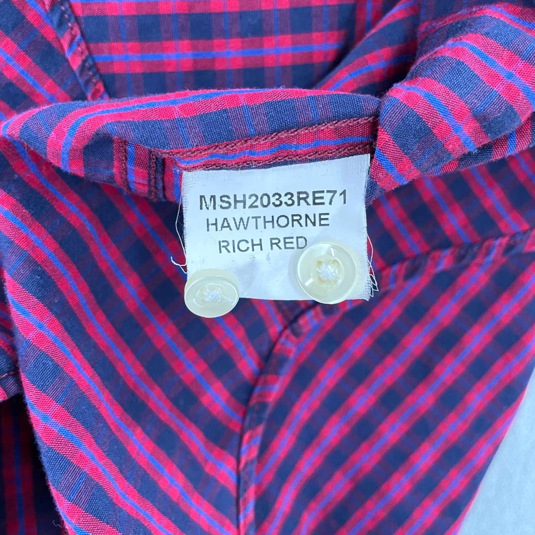 Barbour Barbour Check Button-Up Shirt Adult Small Red Blue Mens S Casual Lightweight Size US S / EU 44-46 / 1 - 7 Thumbnail