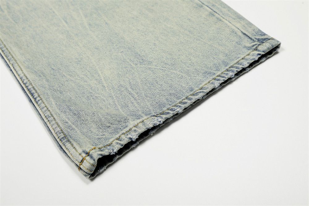 Jean Retro casual loose straight punk washed distressed jeans Size US 32 / EU 48 - 6 Thumbnail