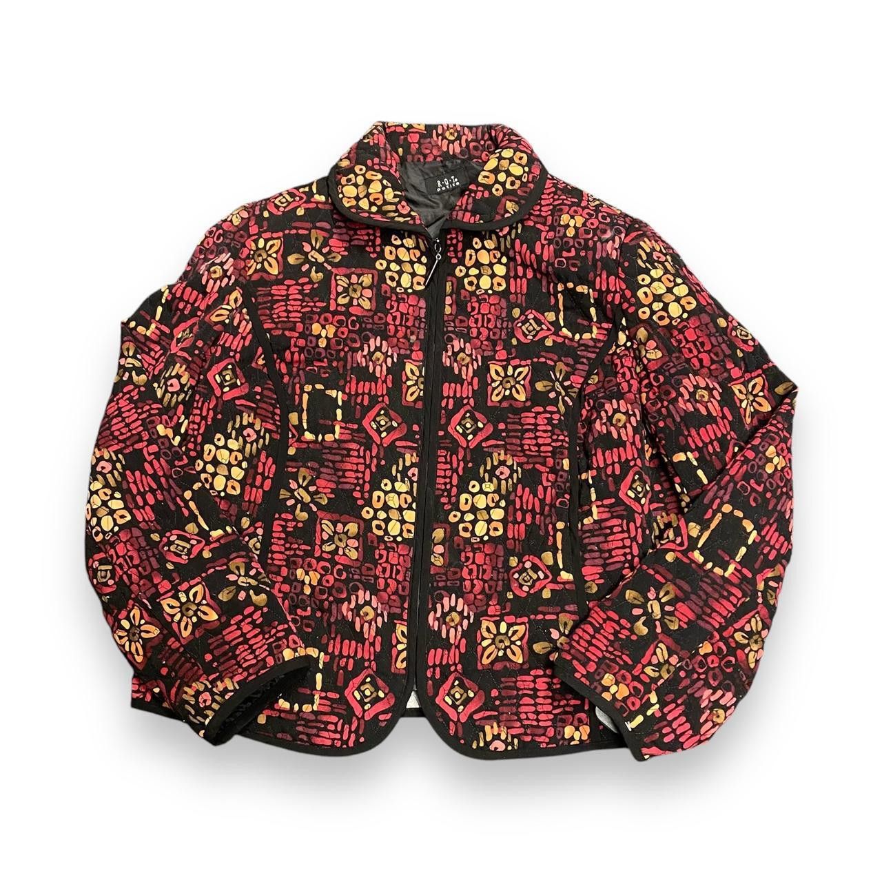 Designer Tribal/Geometric Type Collared Quiled Light Jacket Size M / US 6-8 / IT 42-44 - 1 Thumbnail