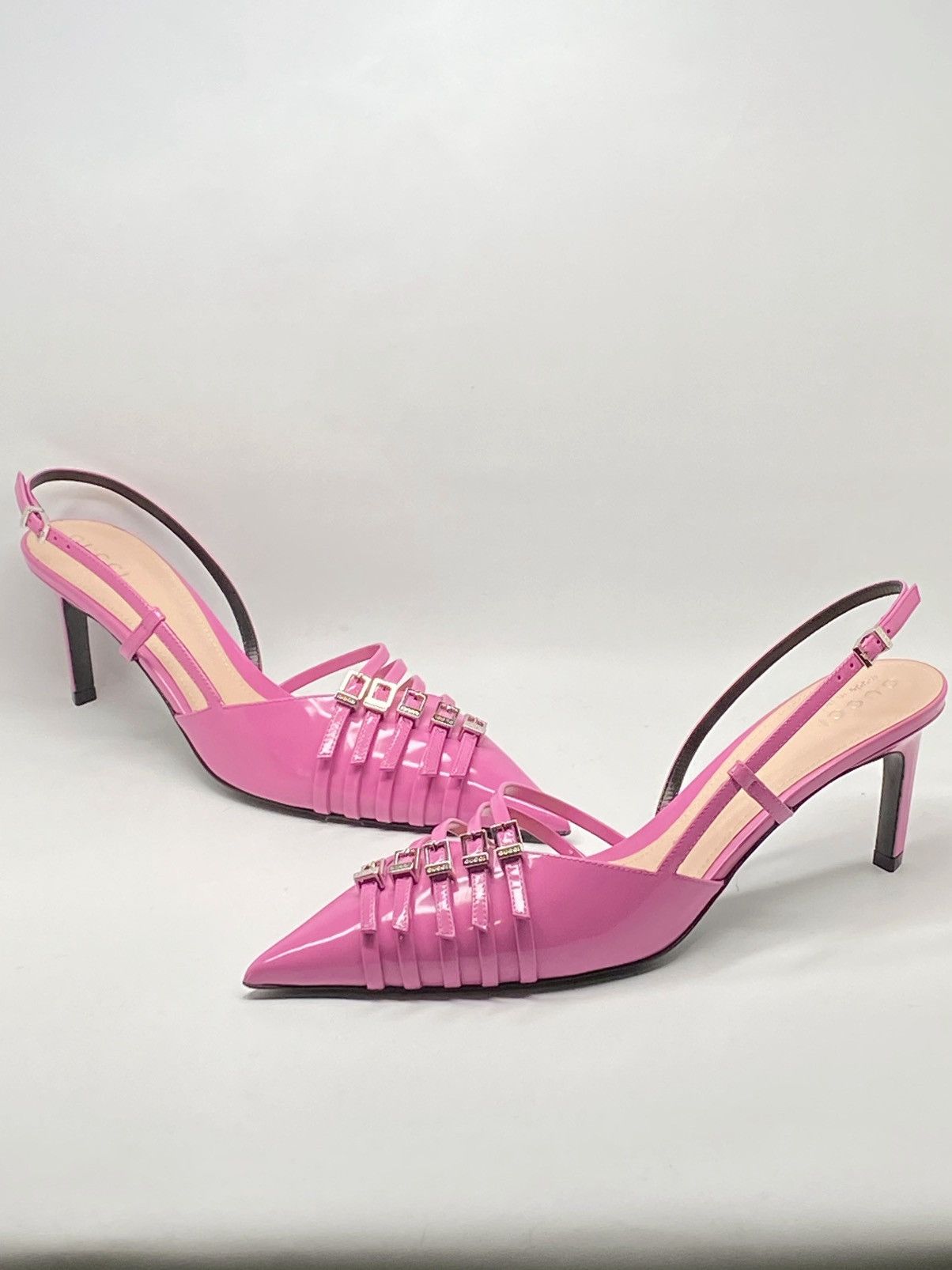 Gucci Gucci Seraphine 75MM Leather Slingback Pumps size 40 Size US 10 / IT 40 - 12 Thumbnail