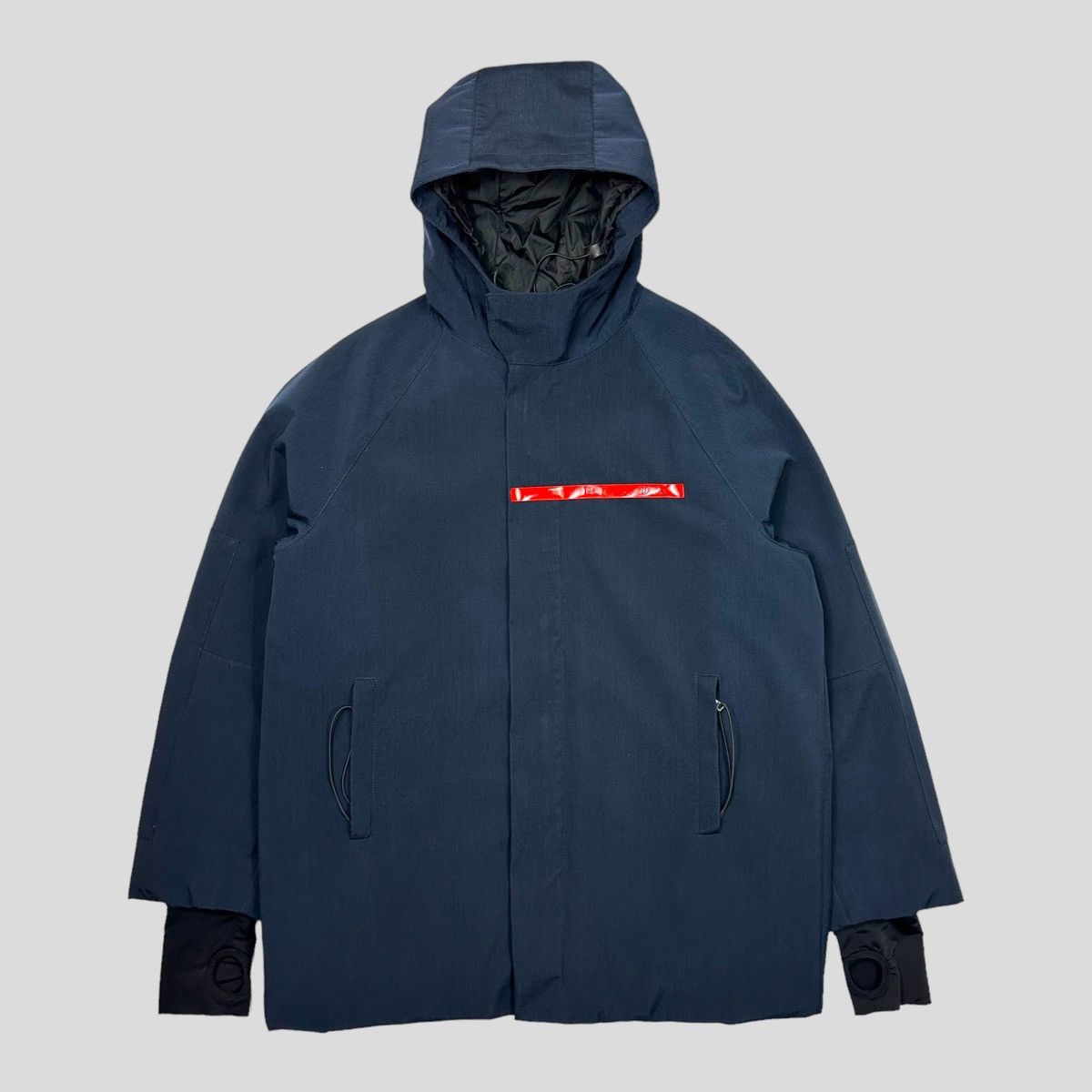 image of Prada Sport 2000 Ballistic Nylon Padded Goretex Coat Xl/ in Blue, Men's (Size 2XL)