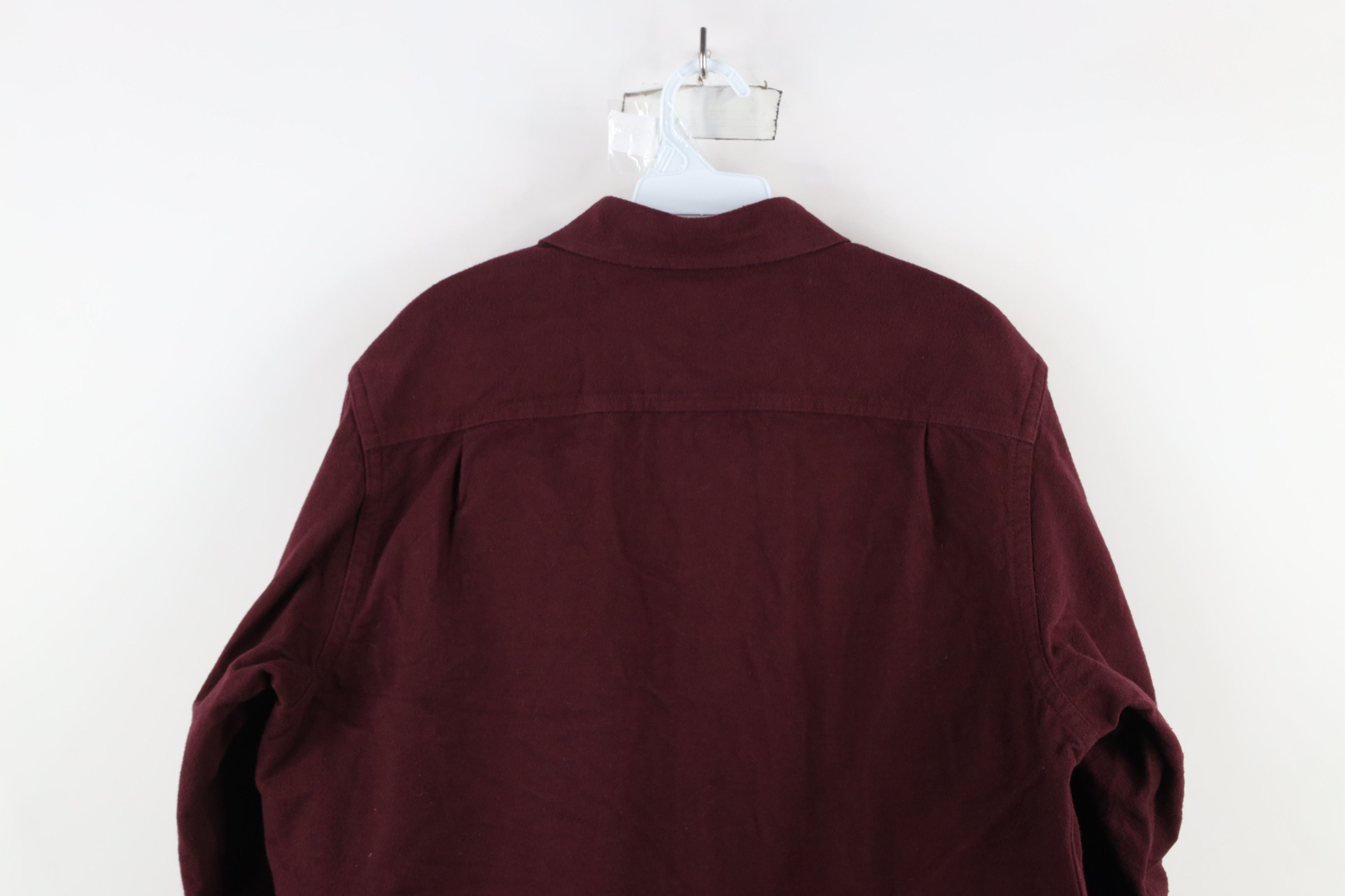 L.L. Bean × Vintage Vintage LL Bean Chamois Cloth Collared Button Shirt Burgundy Size US L / EU 52-54 / 3 - 9 Thumbnail