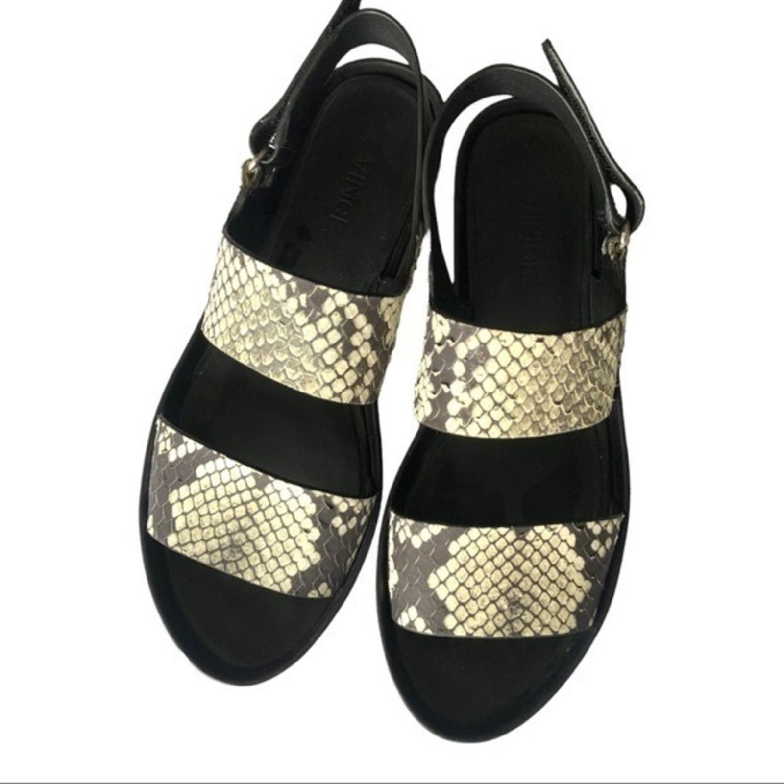 Vince VINCE 'Marett' Python Snakeskin LEATHER Flatform Size 7M Size US 7 / IT 37 - 2 Thumbnail