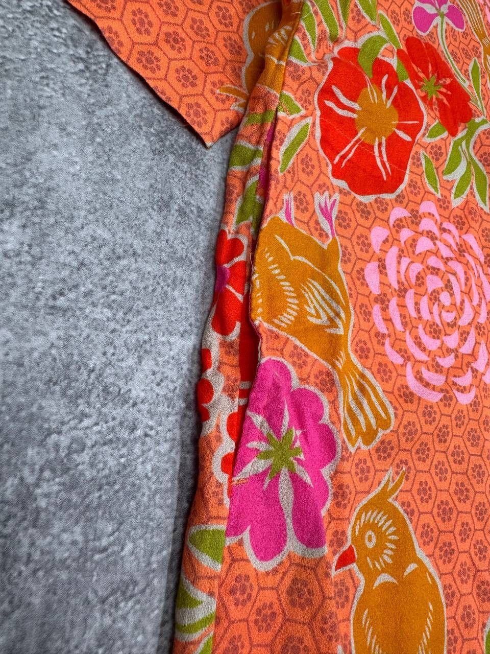 Gudrun Sjoden Gudrun Sjödén Women's Floral Pattern Tunic Orange Pink SizeM Size M / US 6-8 / IT 42-44 - 2 Thumbnail