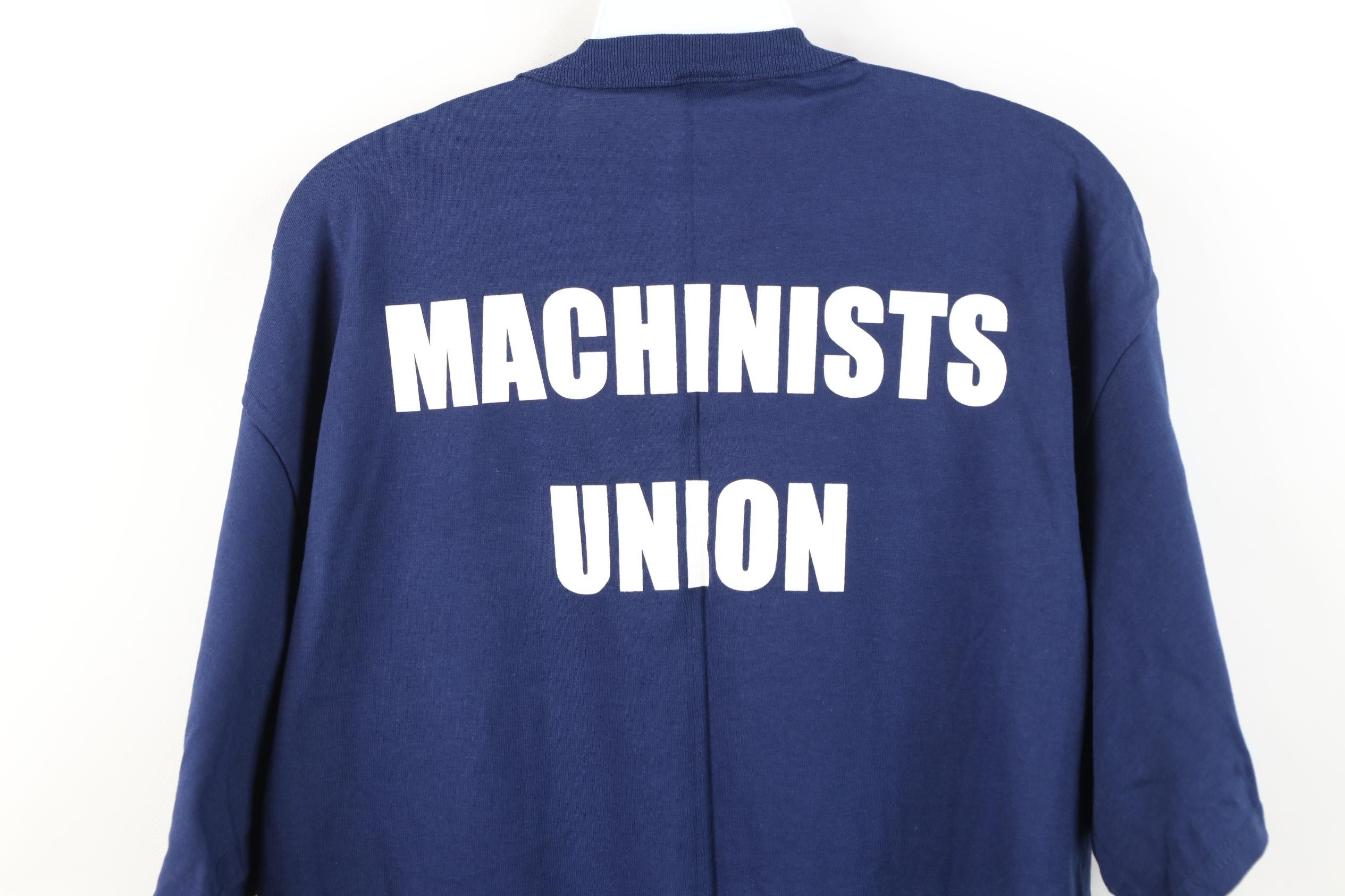 Vintage Deadstock Vintage 90s IAM Machinist Aerospace Union T-Shirt Size US XL / EU 56 / 4 - 11 Thumbnail