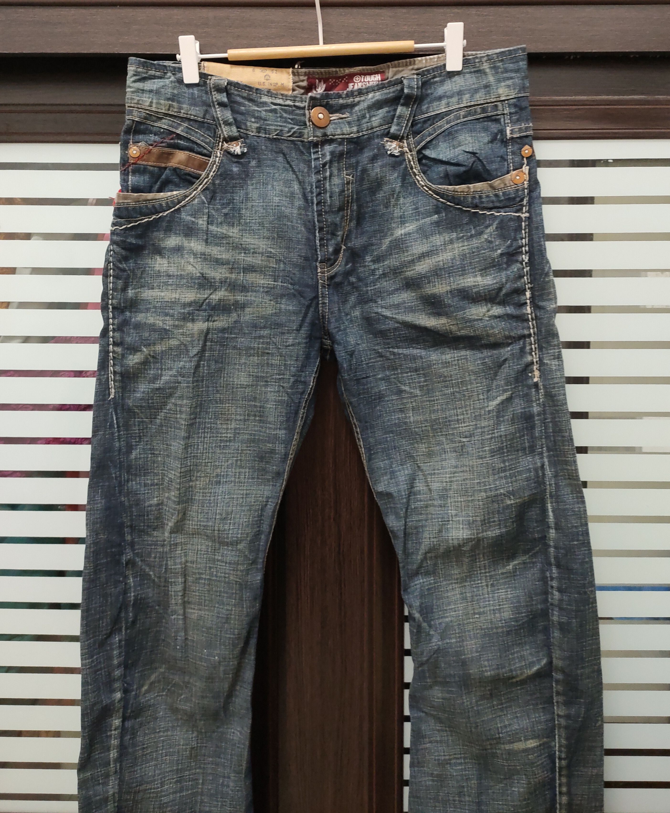 Tribal Streetwear 💥 Tough Jeansmith Machine Gun Flared Denim💥 Size US 36 / EU 52 - 1 Thumbnail