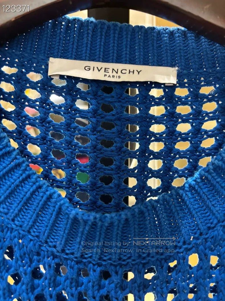 Givenchy Givenchy Blue Hollow Logo Knitwear Size US M / EU 48-50 / 2 - 3 Thumbnail