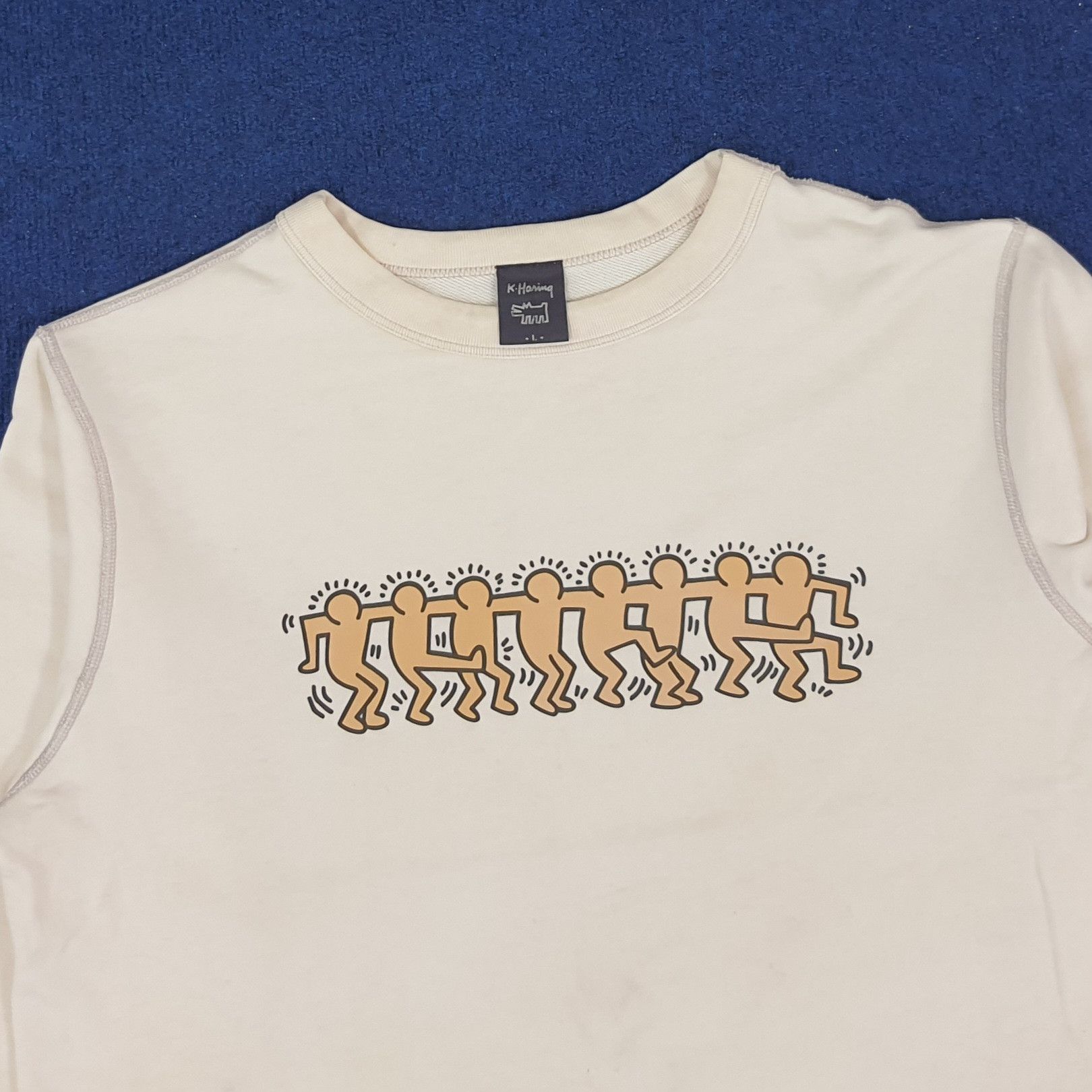 Keith Haring × Vintage Vintage Keith Haring Streetwear Sweatshirts Size US L / EU 52-54 / 3 - 2 Thumbnail