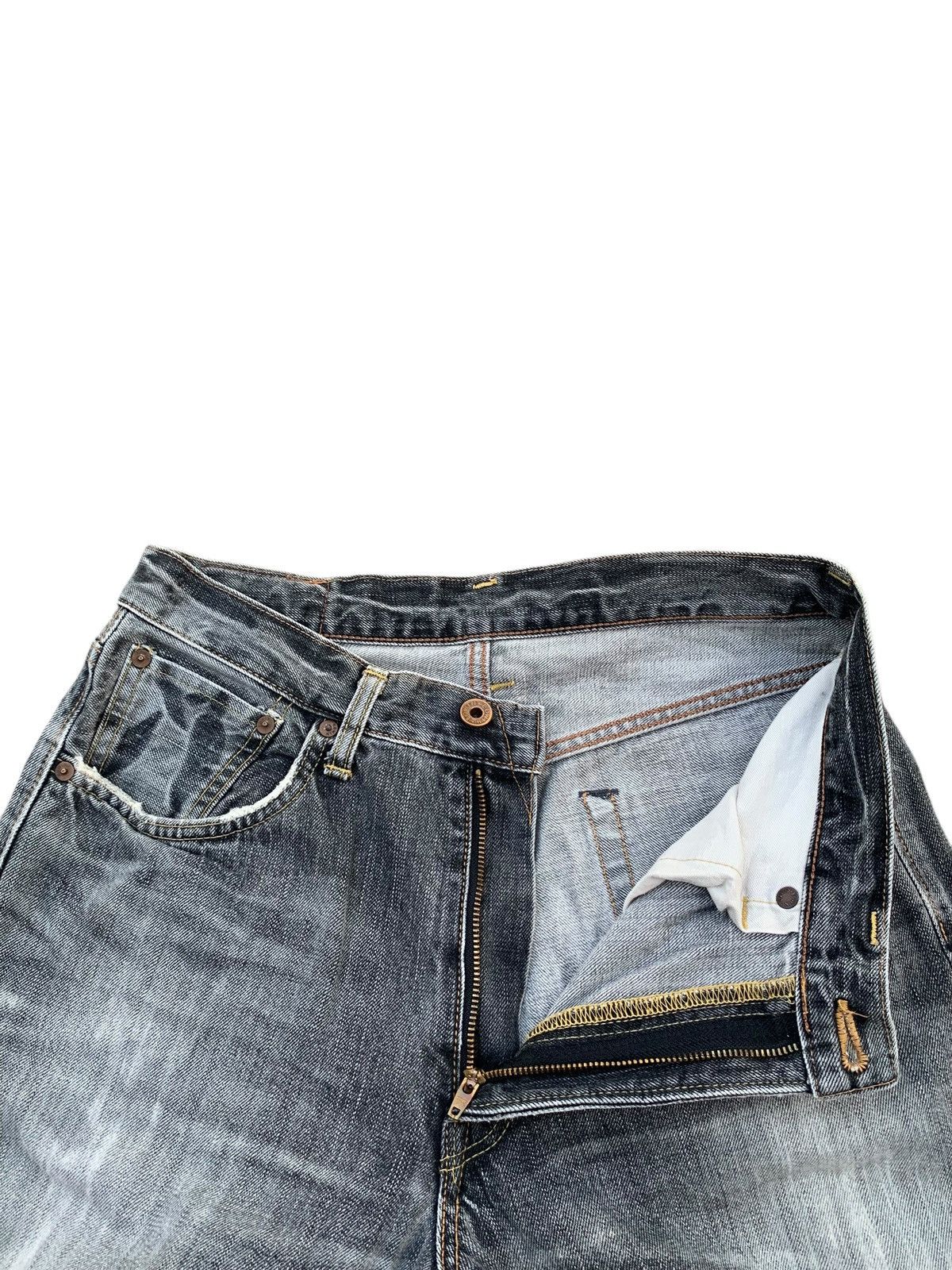 Edwin VINTAGE EDWIN 505zx SELVEDGE FADED & RUSTY DISTRESSED DENIM Size US 30 / EU 46 - 13 Thumbnail
