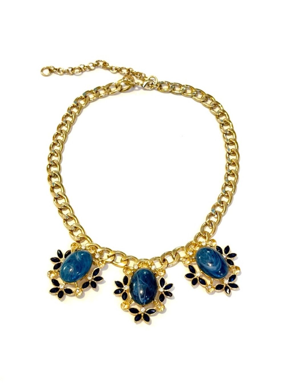 Neiman Marcus NEIMAN MARCUS Blue Cabochon Statement Necklace | NWT Size ONE SIZE - 8 Thumbnail