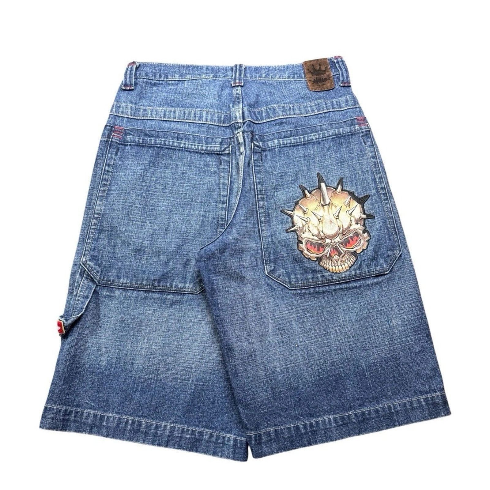 JNCO Vintage JNCO Jeans Jorts Skull Logo, 30 Waist Y2k Skater Size US 30 / EU 46 - 1 Thumbnail