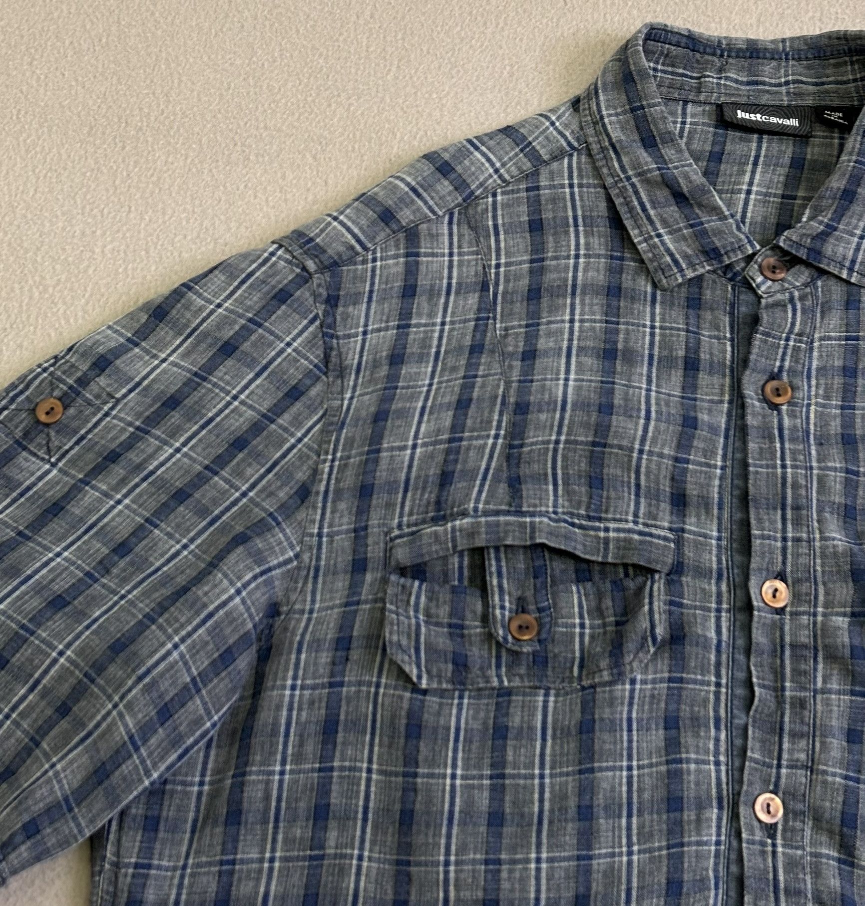 Just Cavalli Just Cavalli 100% Linen Shirt Size 48 Size US M / EU 48-50 / 2 - 4 Thumbnail