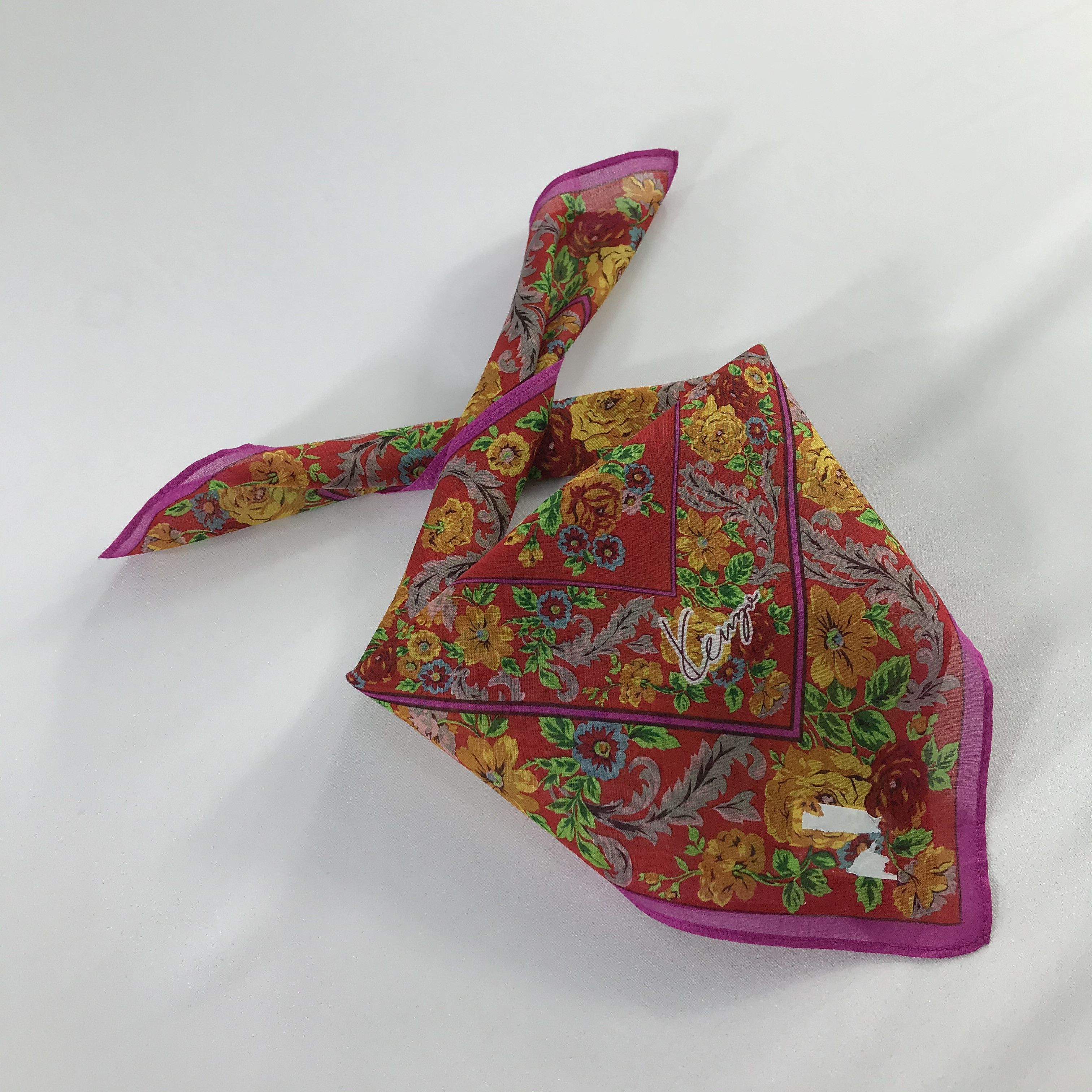 Kenzo × Vintage Kenzo Bandana / Handkerchief / Neckerchief - S758 Size ONE SIZE - 4 Thumbnail