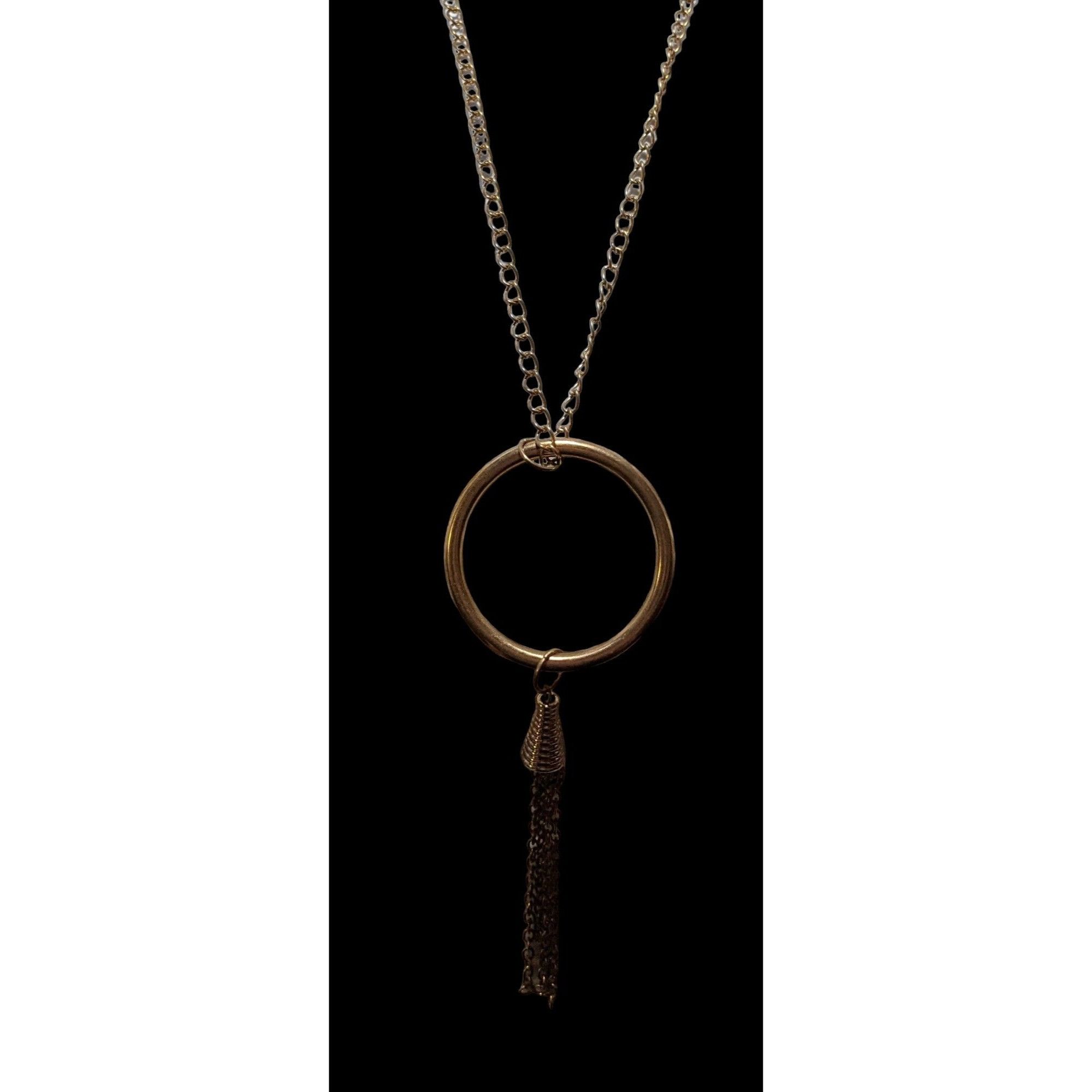 Other Bohemian Gold Hoop Pendant Tassel Neckalce Size ONE SIZE - 3 Thumbnail