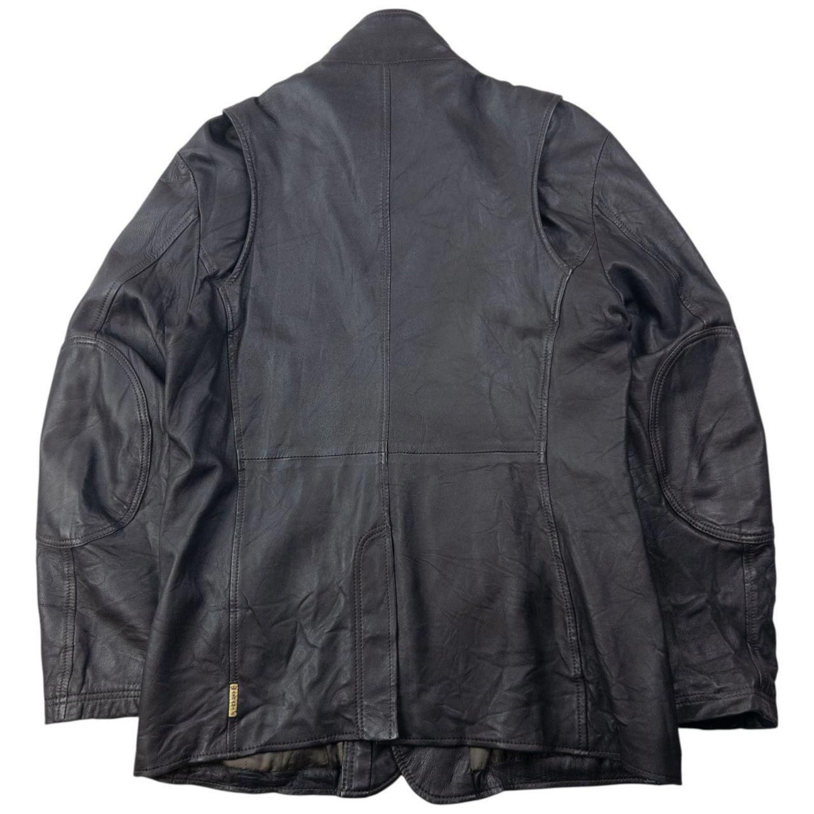 Other Vintage 2000s Armani Jeans Zip Up Leather Jacket Size L Size US L / EU 52-54 / 3 - 2 Thumbnail