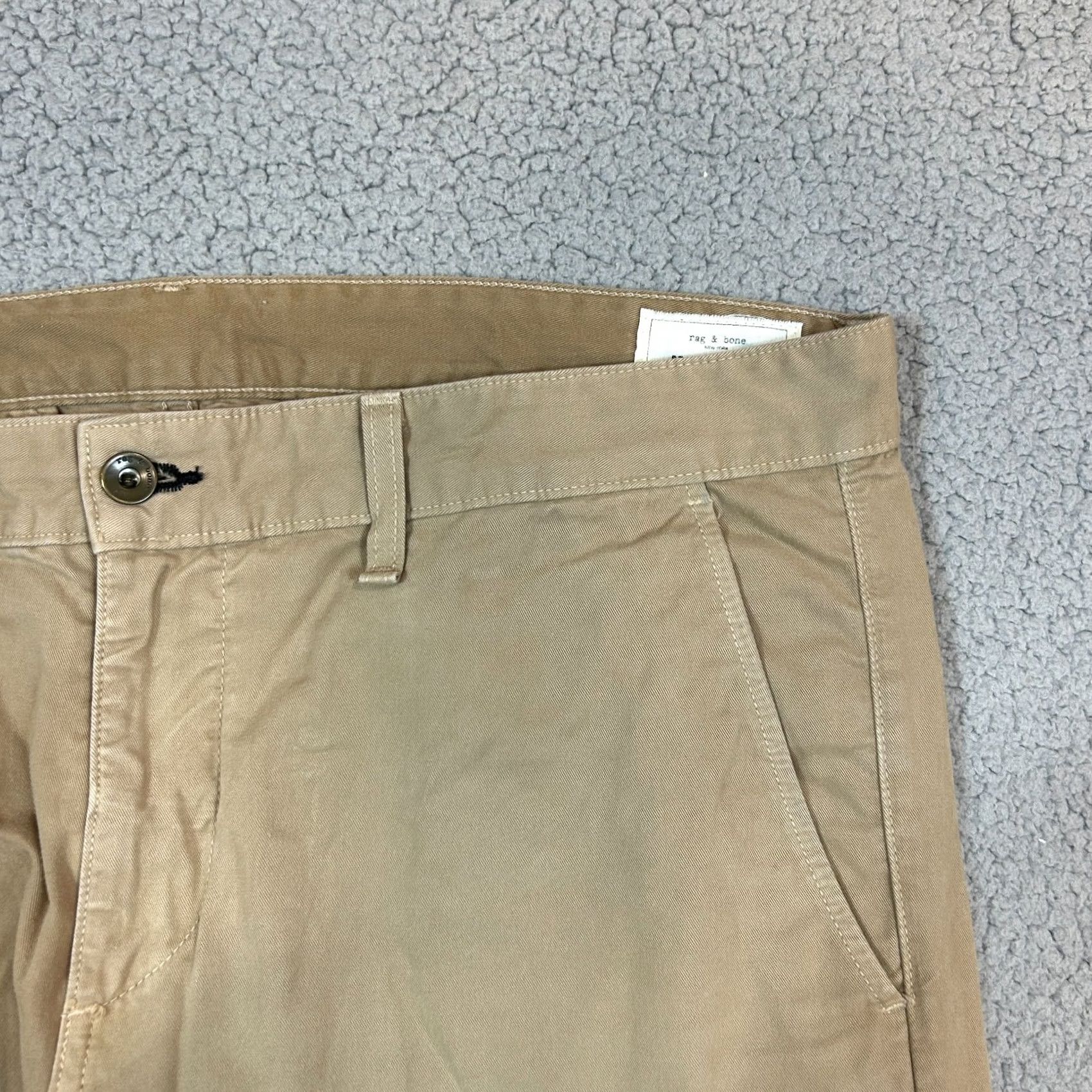 Rag & Bone rag & bone Chino Pants Slim 36x32 Beige USA 2nd Rag & Bone Fit 2 Men Casual Slim Straight Front Button Pocket Logo Pattern Solid Vintage: No Size US 36 / EU 52 - 2 Thumbnail