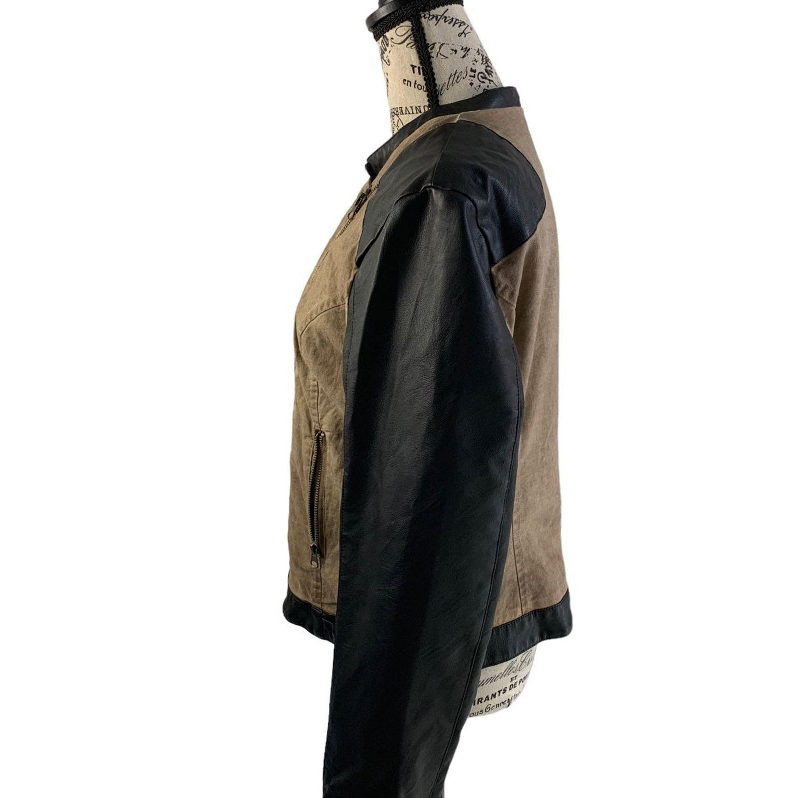 Blanc Noir BLANC NOIR Women's Large Moto Jacket Faux Leather Y2K FLAWS Size L / US 10 / IT 46 - 5 Thumbnail