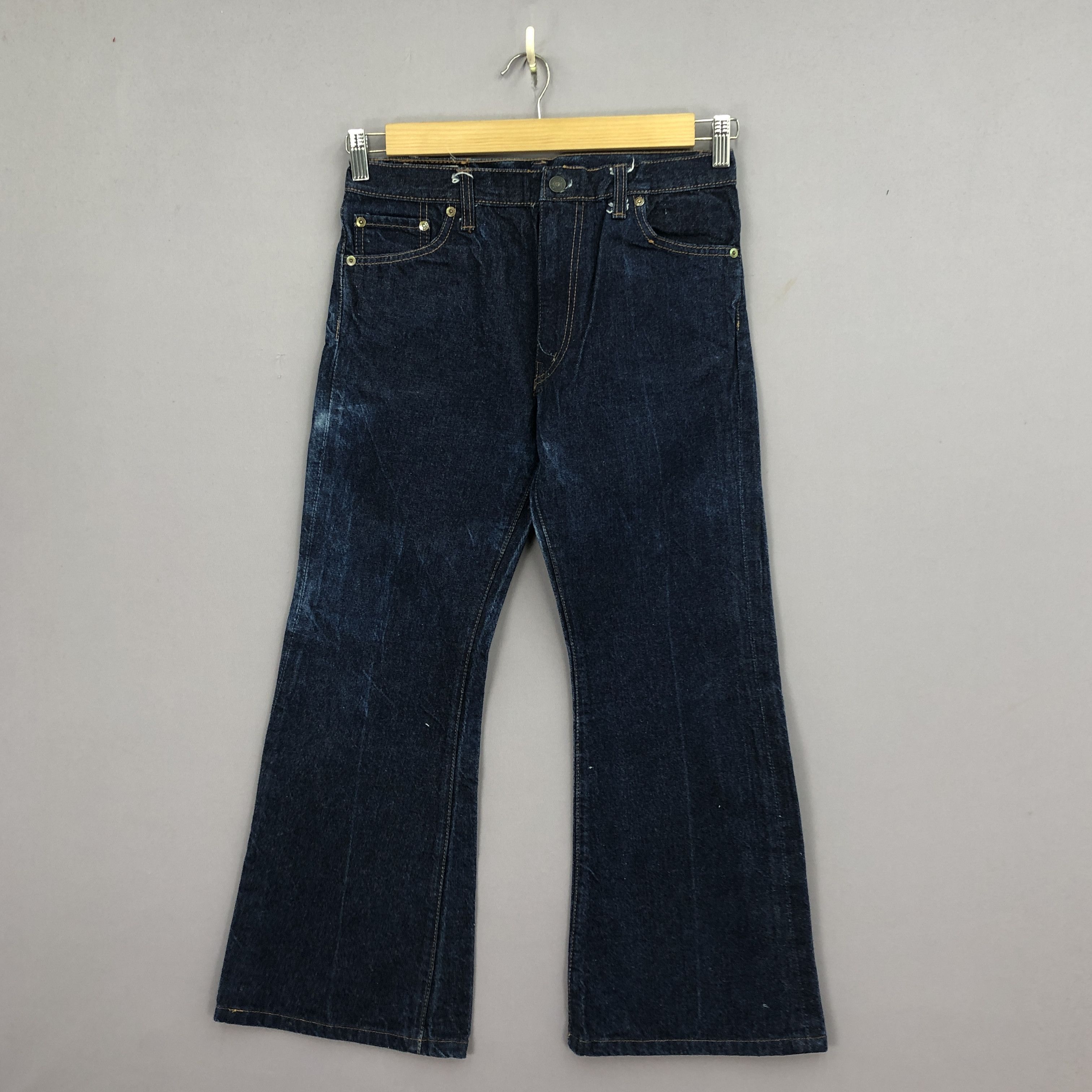Japanese Brand Vintage 70s Edwin Flare Jeans Bootcut Wide Leg Denim GF30286 Size 24" / US 00 / IT 34 - 1 Thumbnail