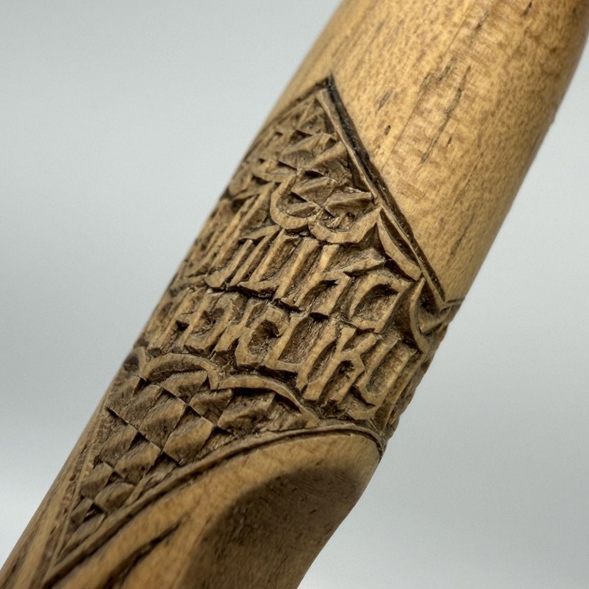 Vintage Vintage Pipe Hutsul Carved Wooden Holder With Leather Case Size ONE SIZE - 3 Thumbnail