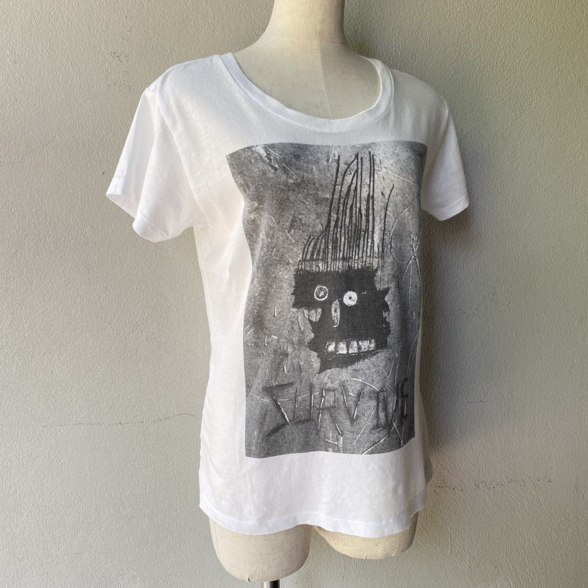 Zucca Zucca White Tee with Black Front Print Size M / US 6-8 / IT 42-44 - 14 Thumbnail