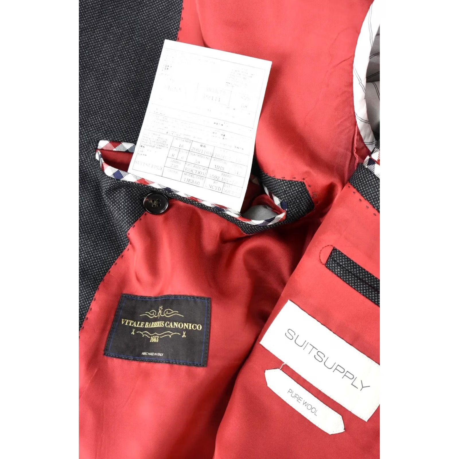 Suitsupply SUITSUPPLY Sienna Blazer UK 48 Pure Wool Single Breasted Notch Lapels Men's Size 48R - 6 Thumbnail