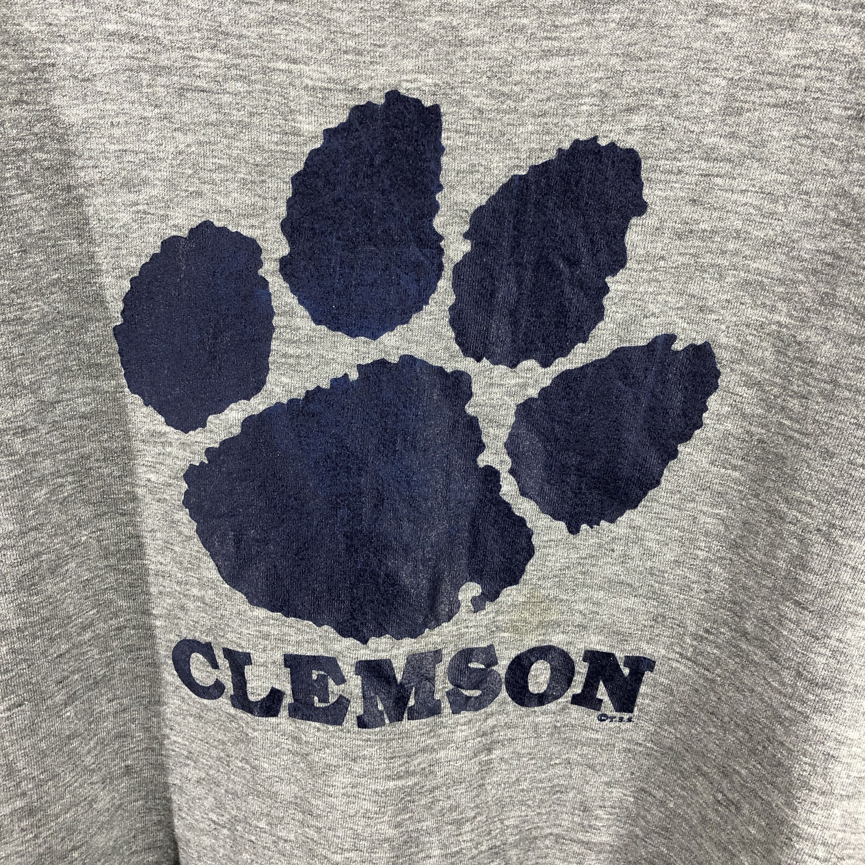 Vintage 90s Clemson Tiger by RUSSELL ATHLETIC Sweatshirt #0369/P Size US M / EU 48-50 / 2 - 4 Thumbnail