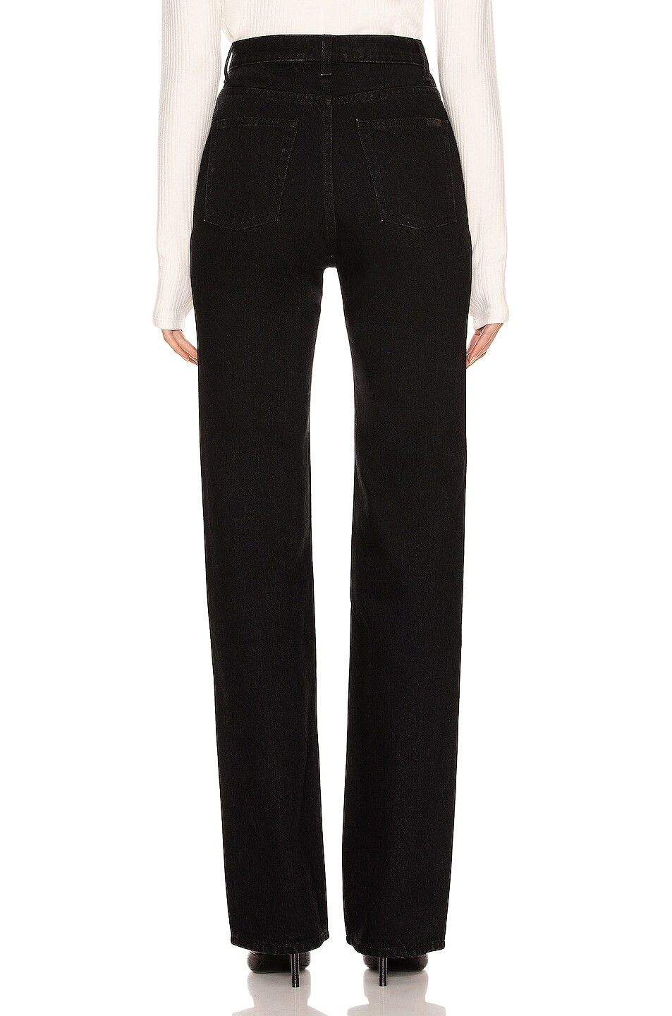Saint Laurent Paris o1s1wg110924 90's Highwaist Jeans Stonewash Denim in Black Size 24" / US 00 / IT 34 - 4 Thumbnail