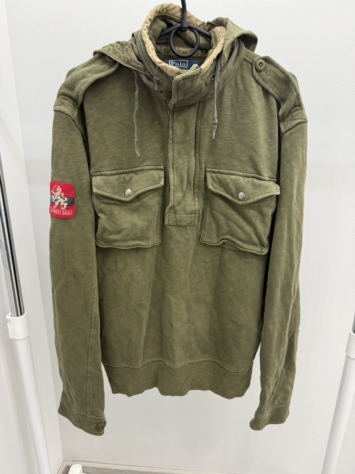 Polo Ralph Lauren Polo Ralph Lauren Military Patch Stowaway Zip Pullover Size US L / EU 52-54 / 3 - 1 Thumbnail