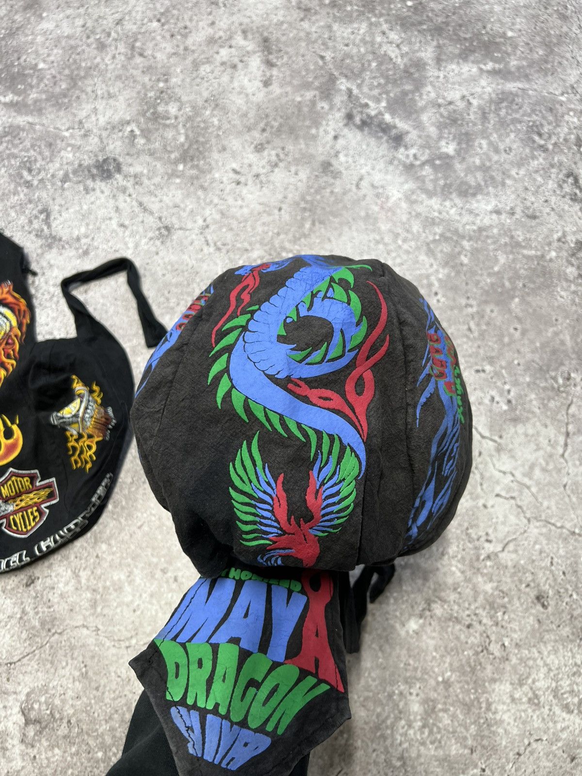 Harley Davidson Harley-Davidson Mexico X3 Biker Headwrap Bandana Cap Faded Size ONE SIZE - 5 Thumbnail